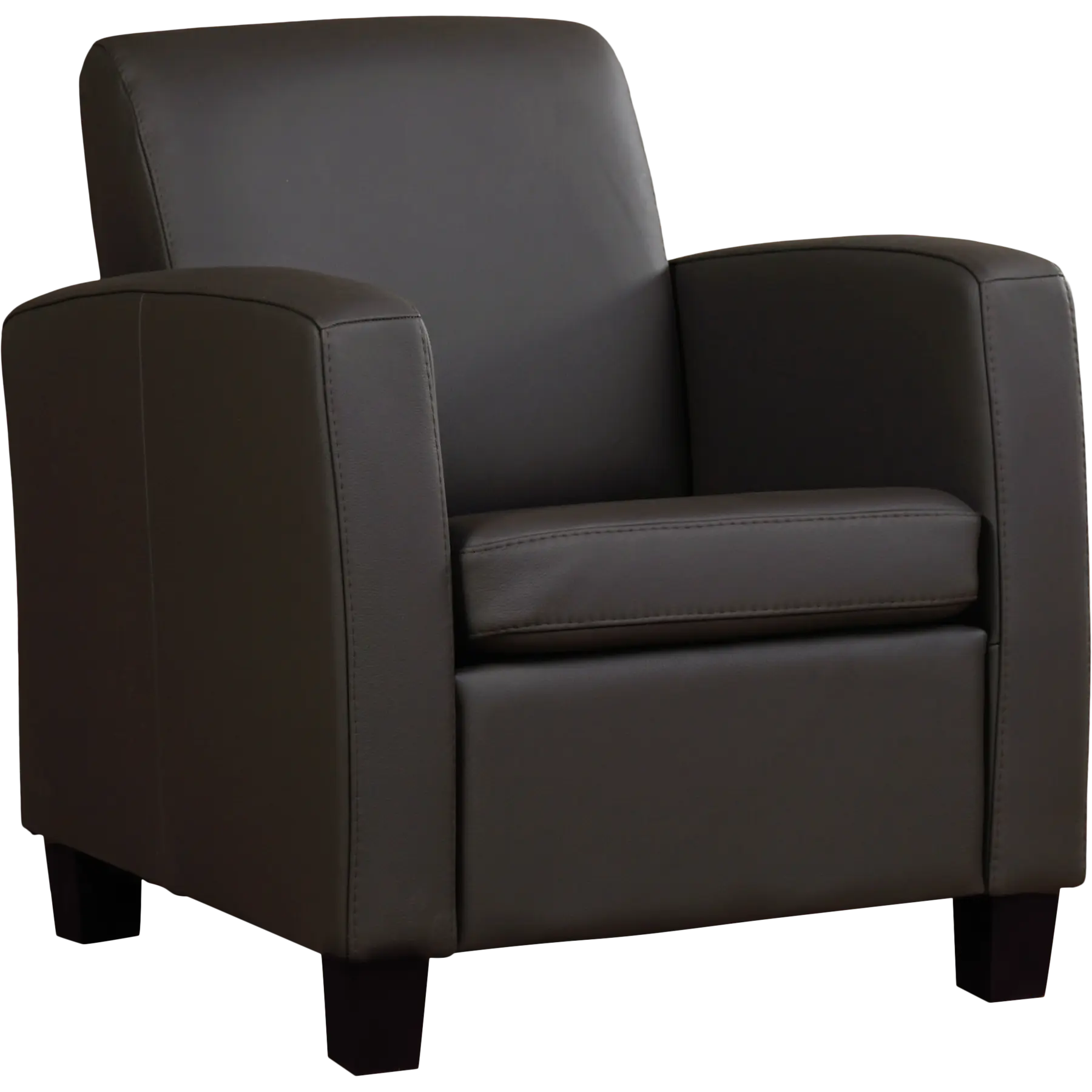afbeelding van Leren fauteuil Joy - Toledo Caffe (donkerbruin) - Poten hout zwart
