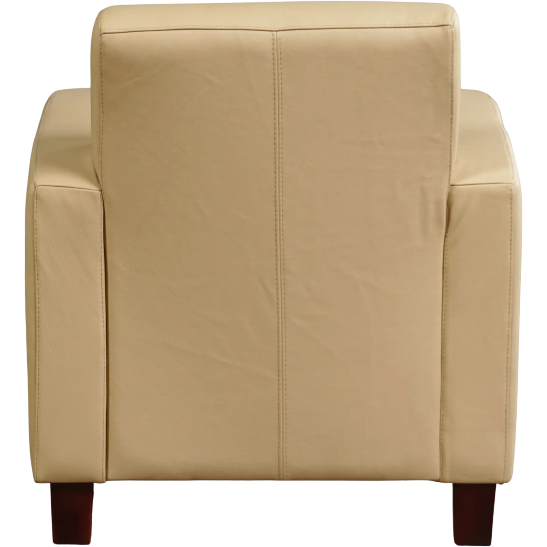 afbeelding van Leren fauteuil Joy - Toledo Kalahari (bruin) - Poten hout bruin