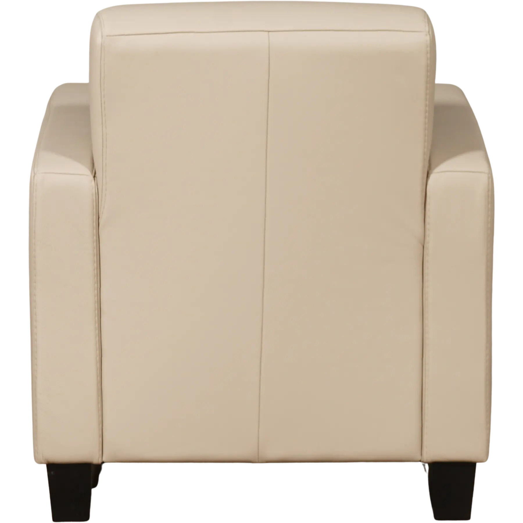 afbeelding van Leren fauteuil Joy - Toledo Mastic (taupe/bruin) - Poten hout bruin