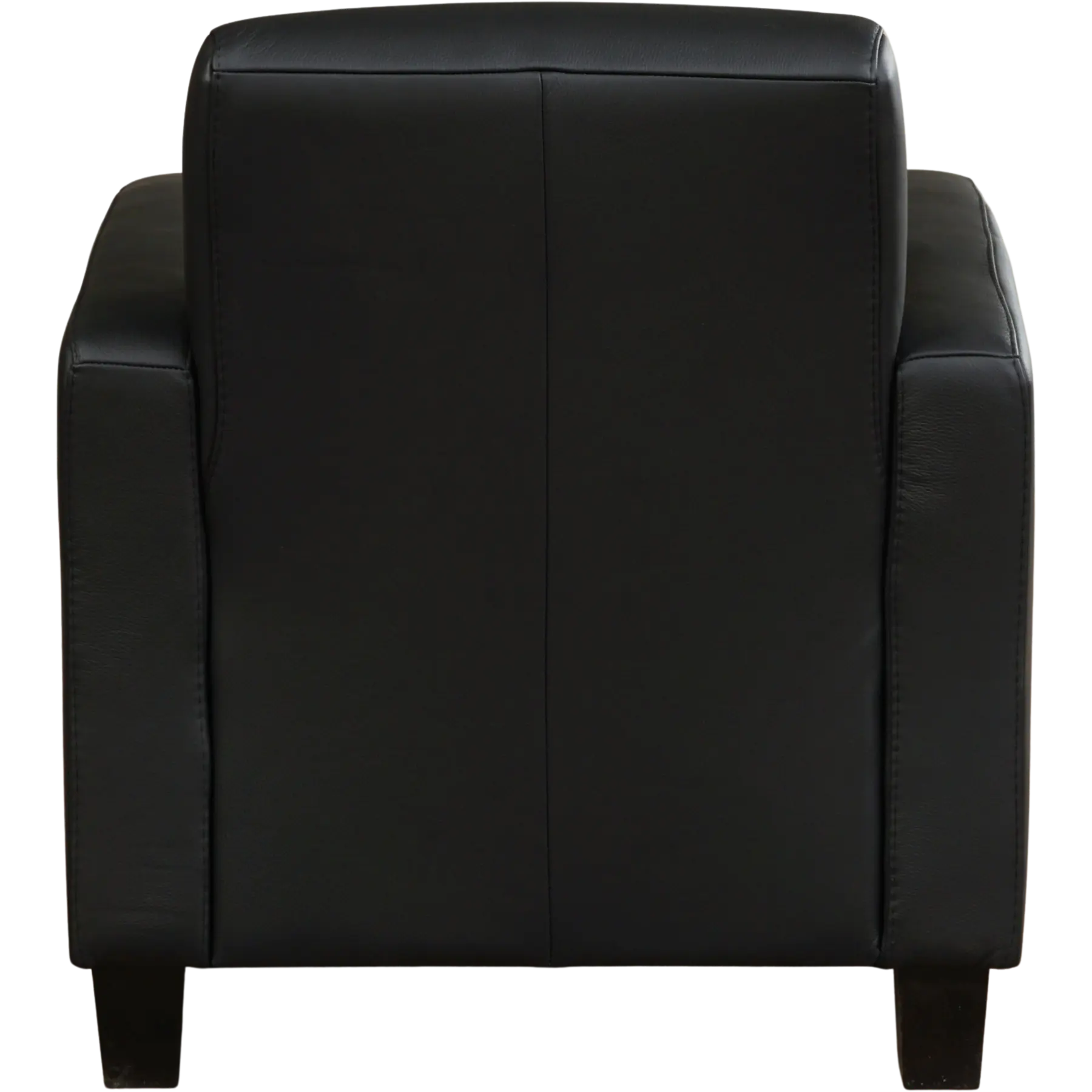 afbeelding van Leren fauteuil Joy - Toledo Nero (zwart) - Poten hout bruin