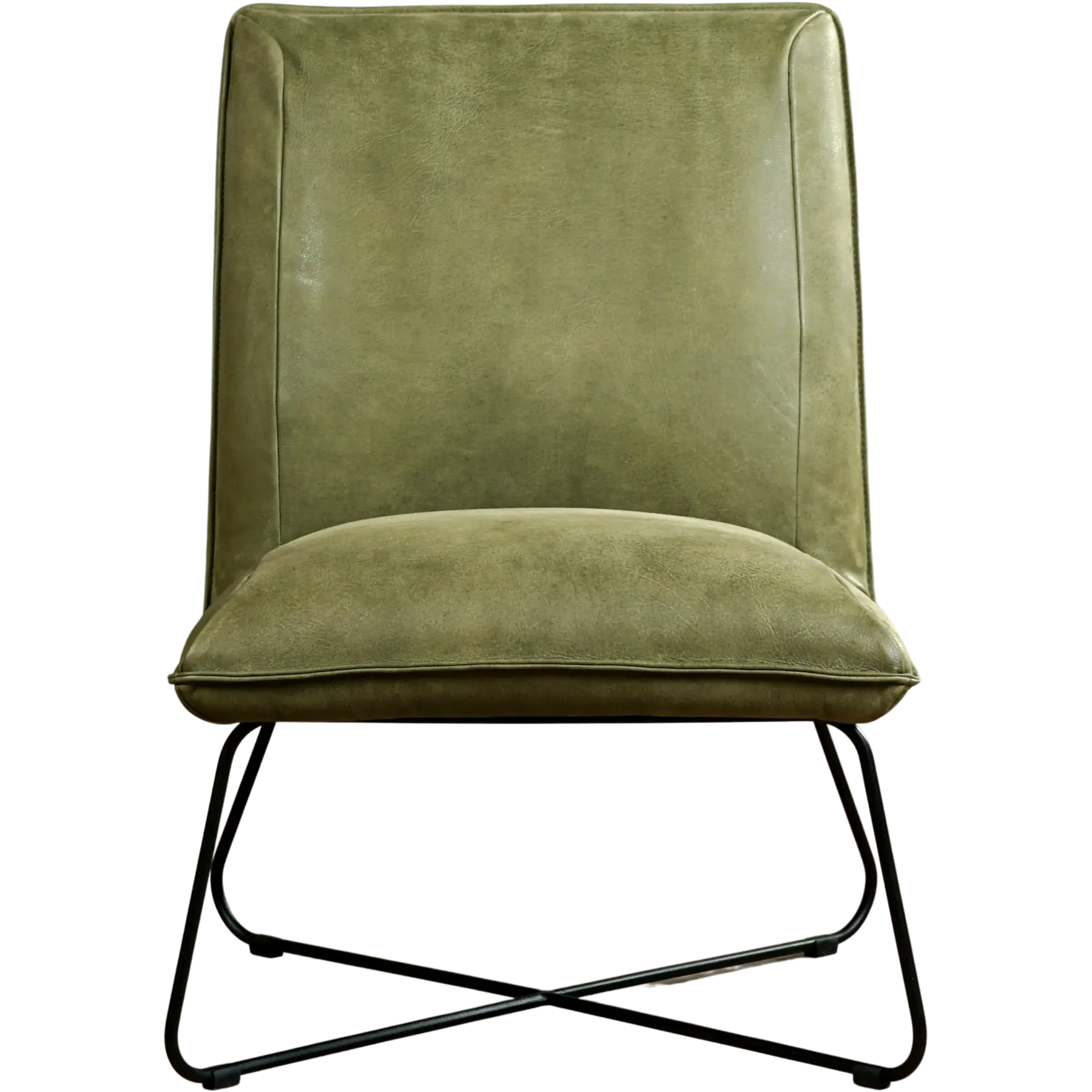 afbeelding van Leren fauteuil Less - Kenia Olive (olijf)
