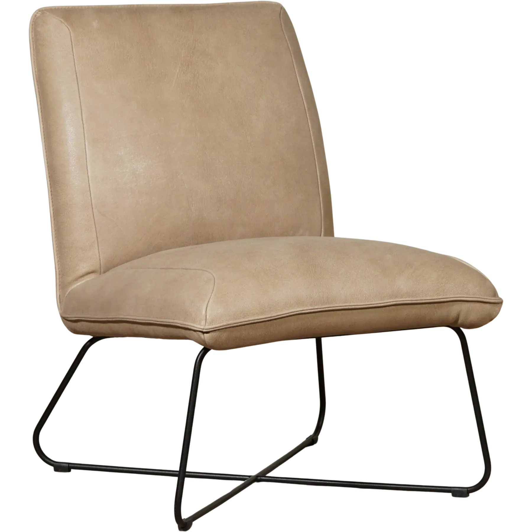 afbeelding van Leren fauteuil Less - Kenia Taupe (taupe/bruin)