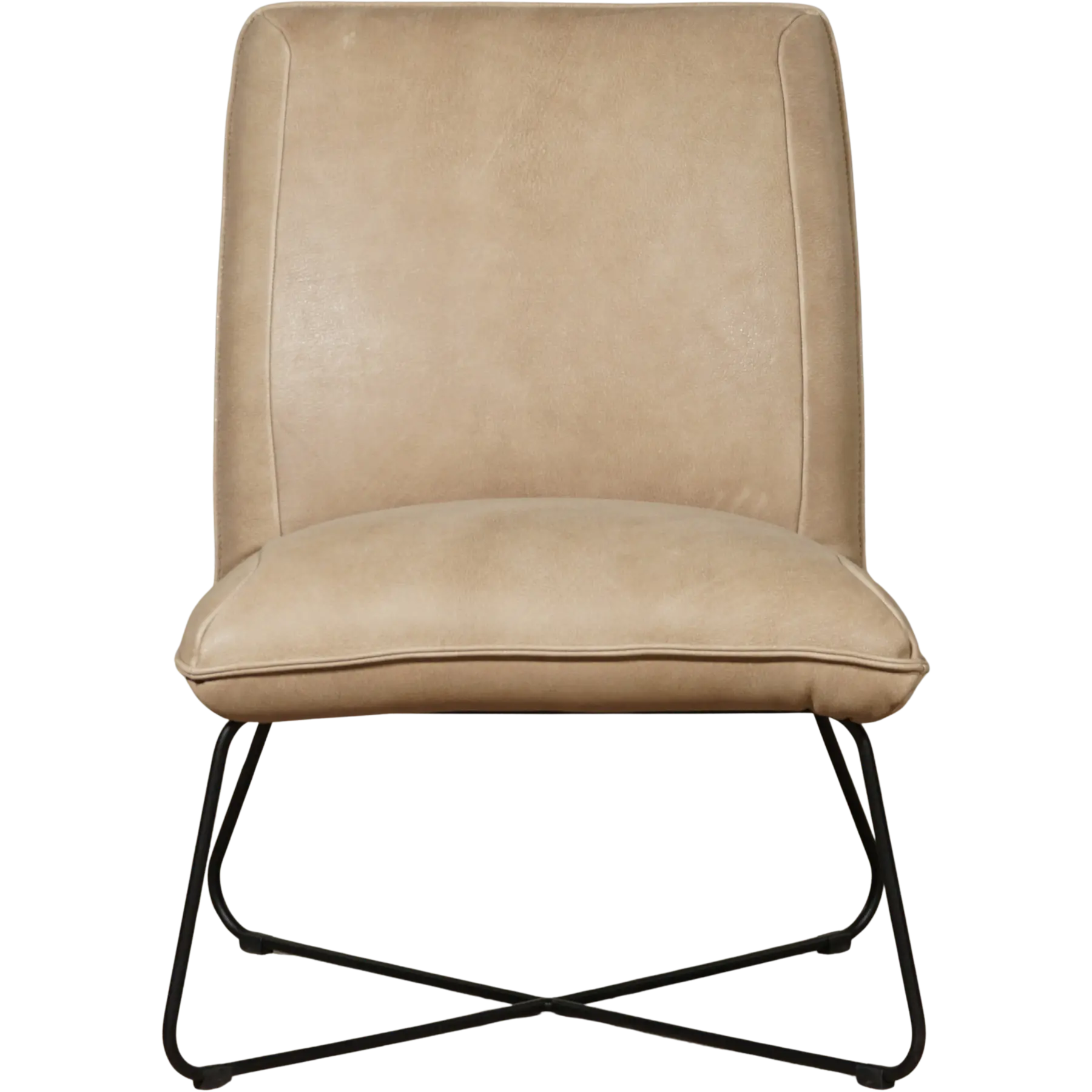 afbeelding van Leren fauteuil Less - Kenia Taupe (taupe/bruin)