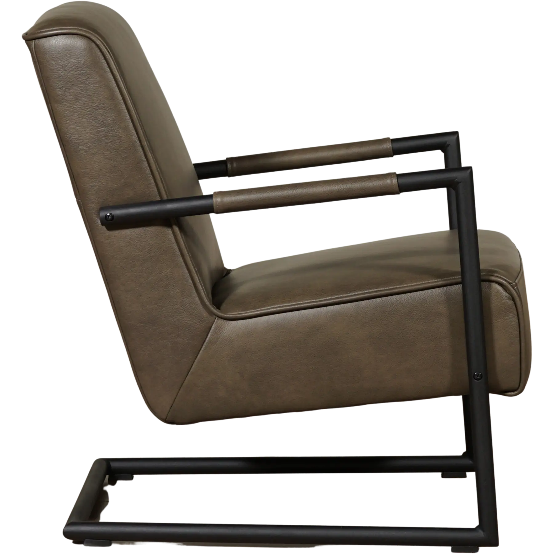 afbeelding van Leren fauteuil Lodge - Granada Ash (grijs/bruin)