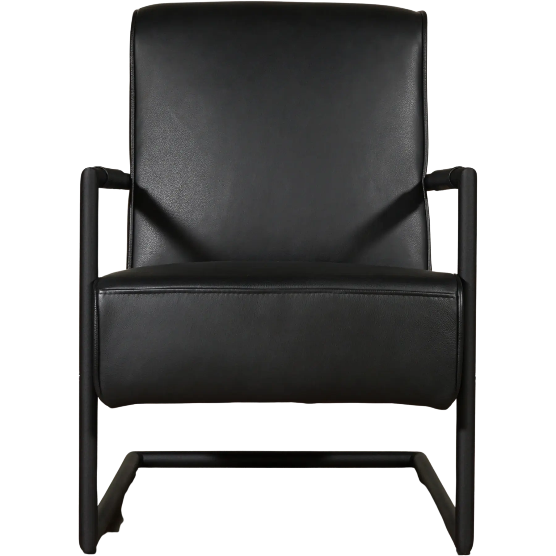 afbeelding van Leren fauteuil Lodge - Granada Black (zwart)