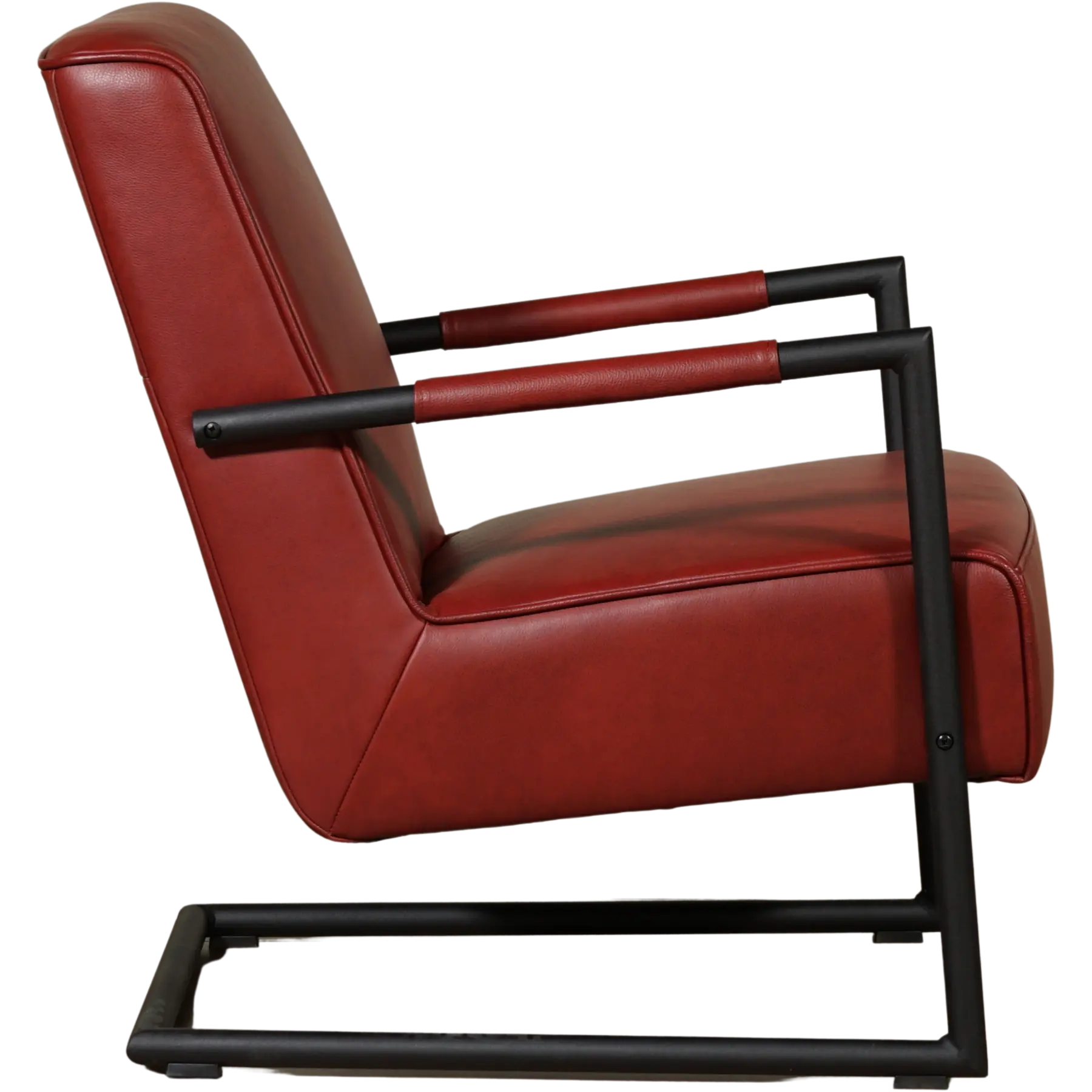 afbeelding van Leren fauteuil Lodge - Granada Rouge (rood)