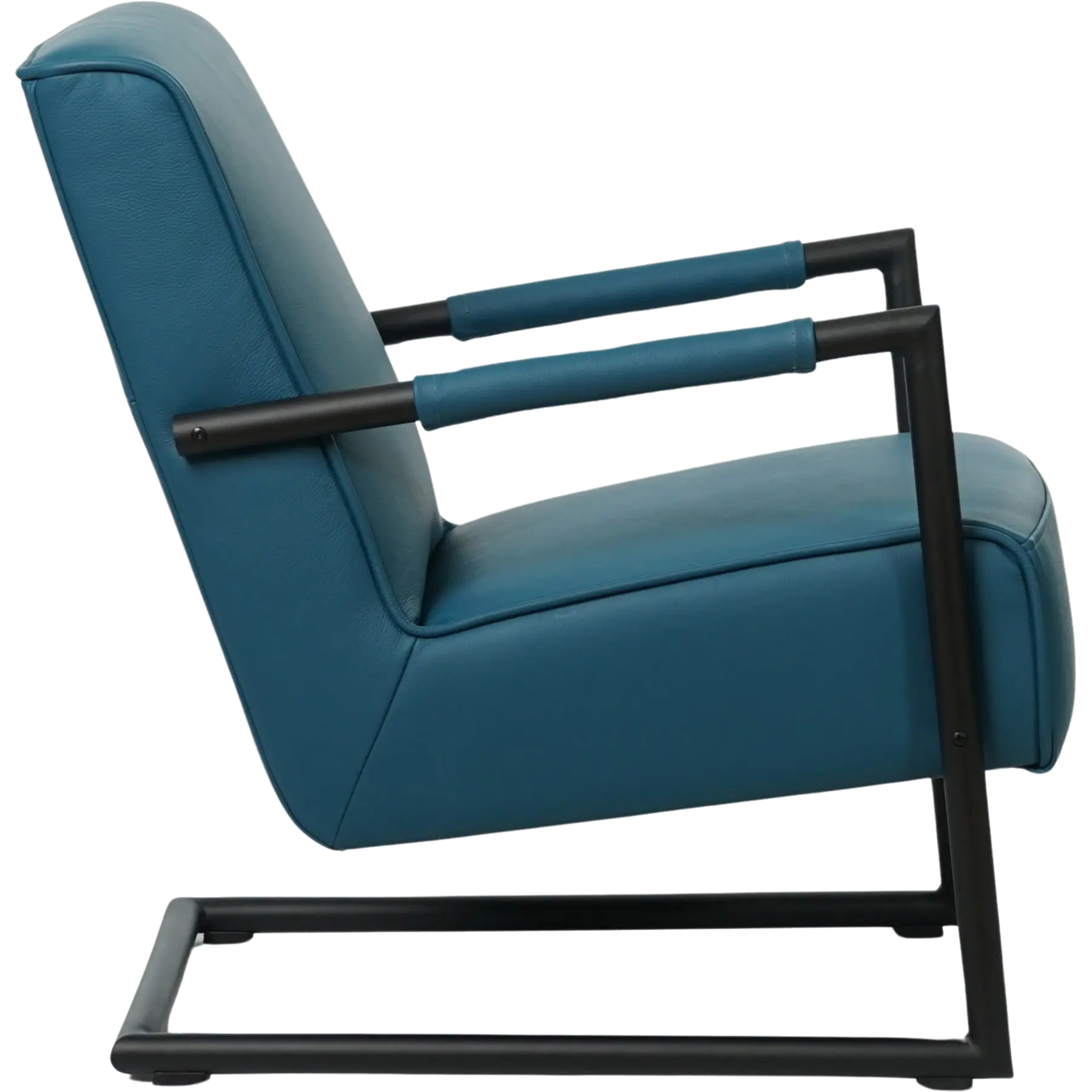afbeelding van Leren fauteuil Lodge - Toledo Turquoise (blauw)
