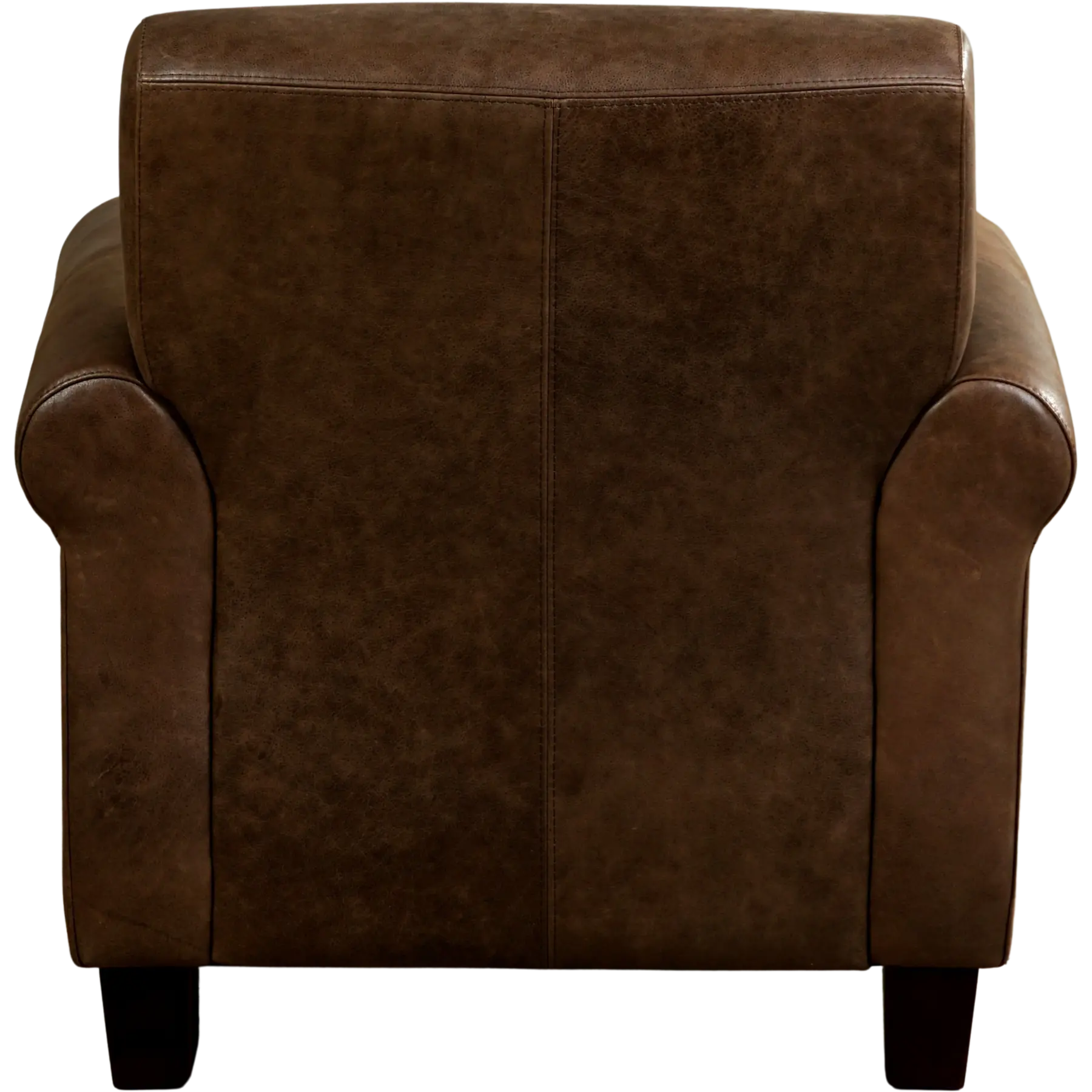 afbeelding van Leren fauteuil Perfection - Vintage Brown (bruin) - Poten hout zwart