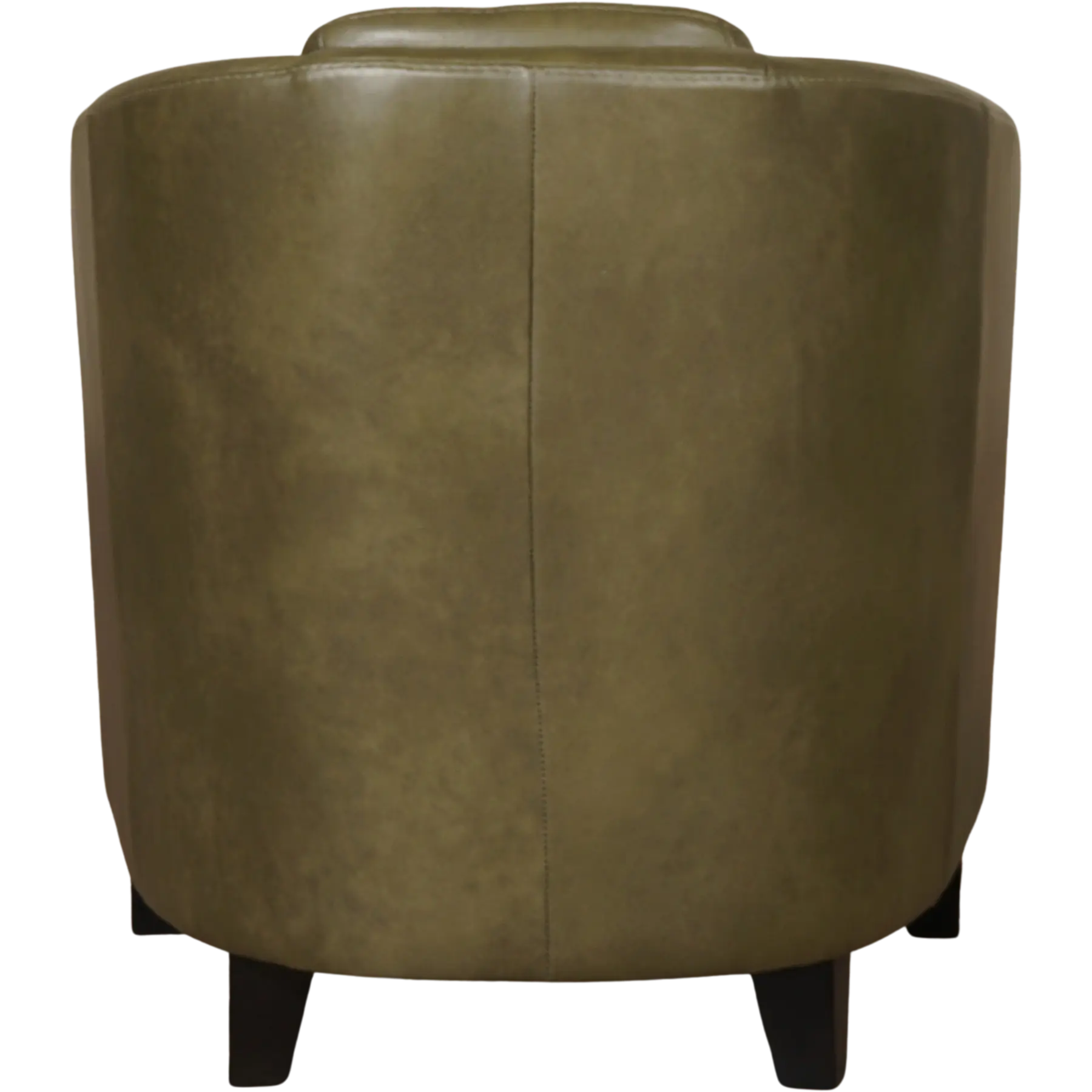 afbeelding van Leren fauteuil Press - Granada Moss (olijf/groen) - Poten hout zwart