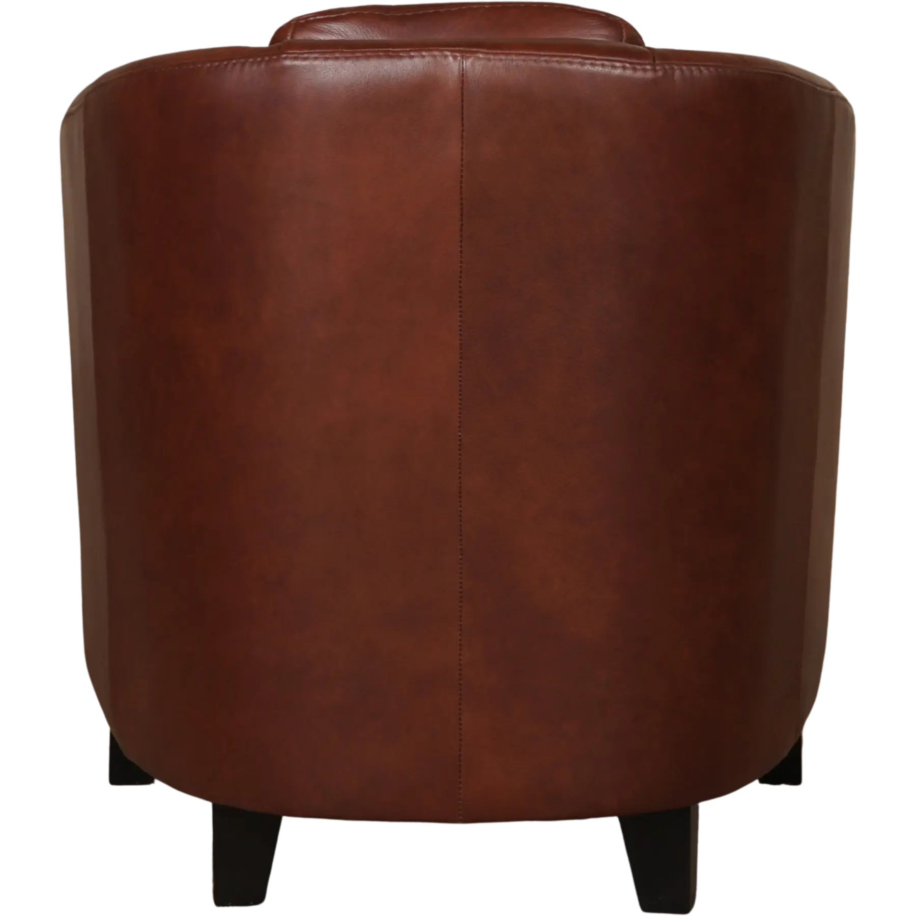 afbeelding van Leren fauteuil Press - Granada Savannah (cognac) - Poten hout zwart