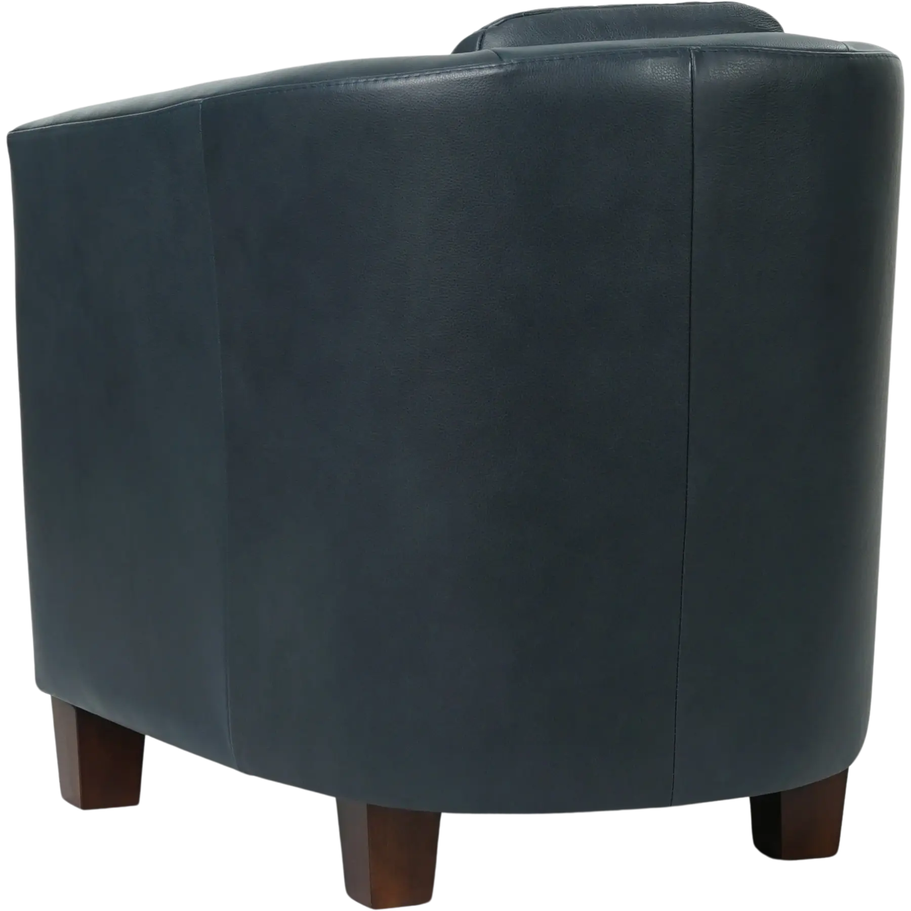 afbeelding van Leren fauteuil Press Special - Granada Blue (blauw) - Poten hout bruin