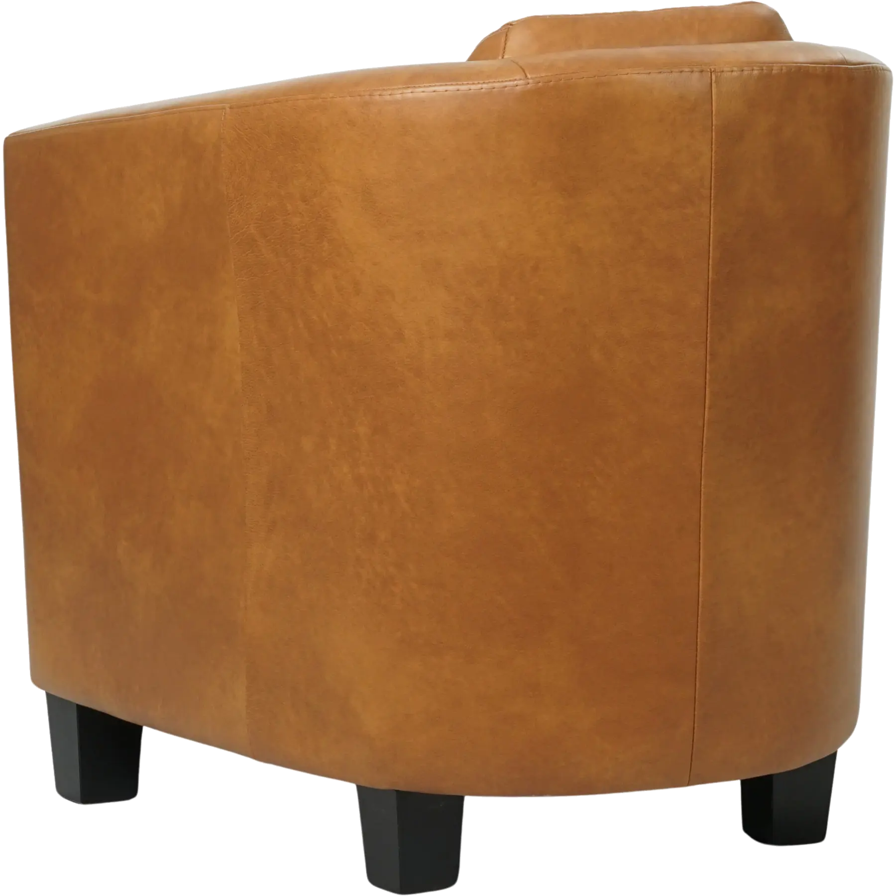 afbeelding van Leren fauteuil Press Special - Granada Sahara (cognac) - Poten hout zwart