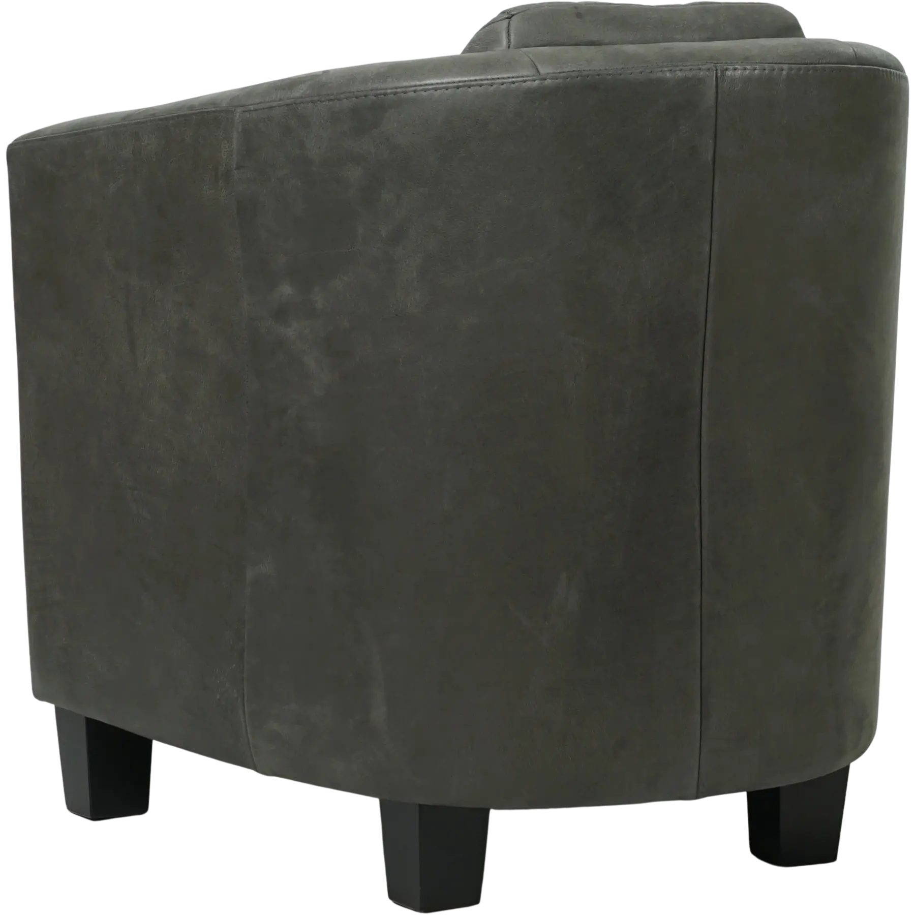 afbeelding van Leren fauteuil Press Special - Kenia Antracite (grijs) - Poten hout zwart