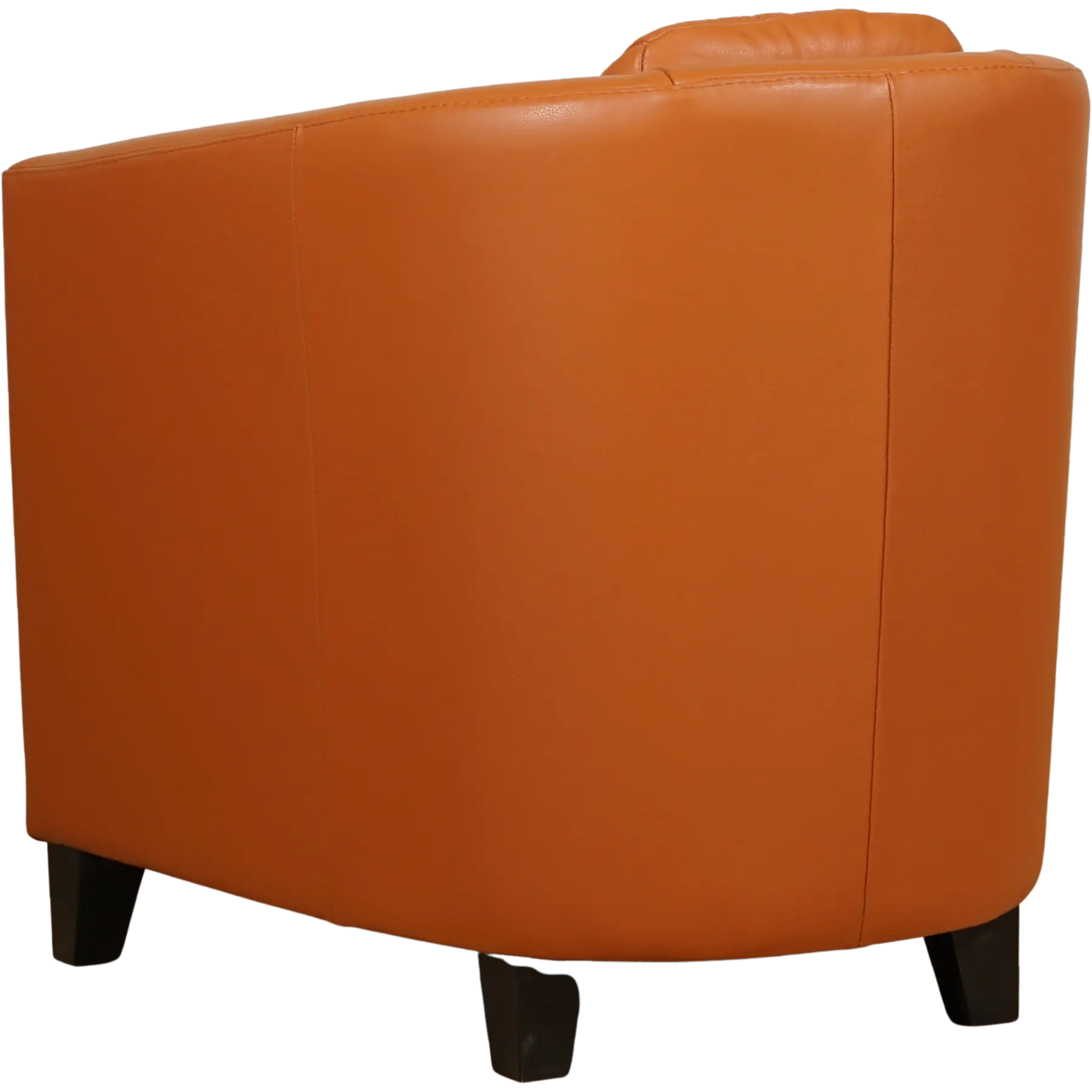 afbeelding van Leren fauteuil Press Special - Massif Amaretto (cognac) - Poten hout zwart