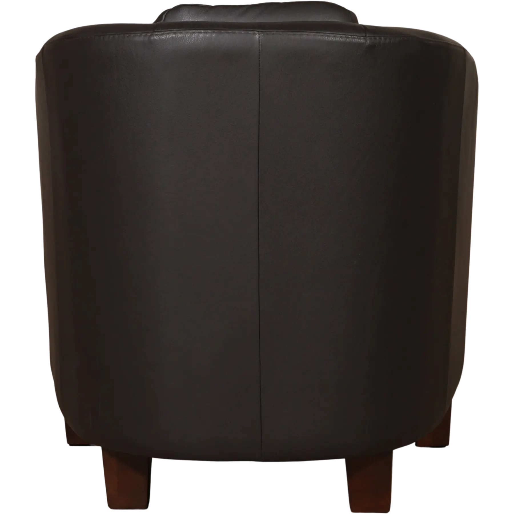 afbeelding van Leren fauteuil Press Special - Massif Marron (donkerbruin) - Poten hout bruin