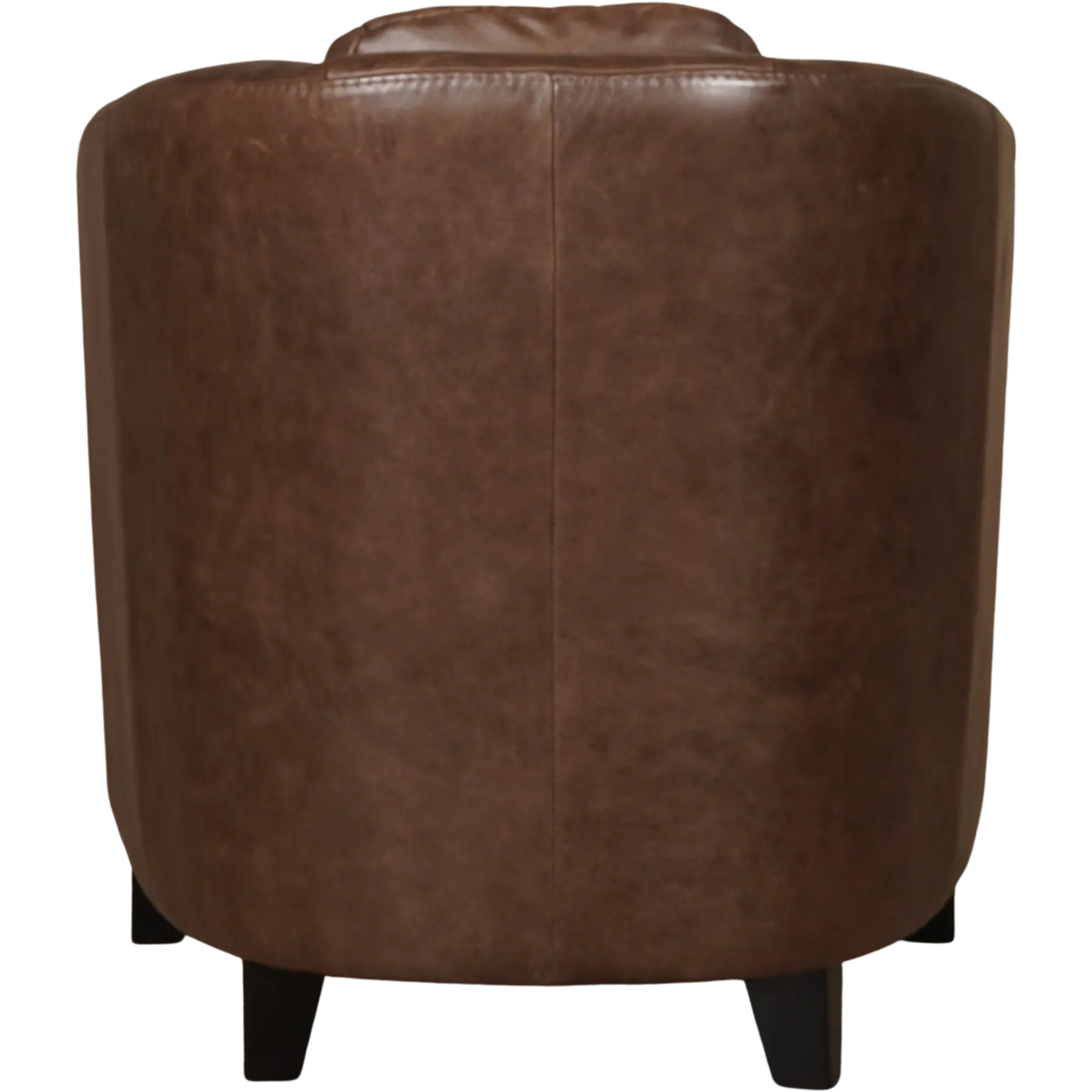 afbeelding van Leren fauteuil Press Special - Vintage Brown (bruin) - Poten hout zwart