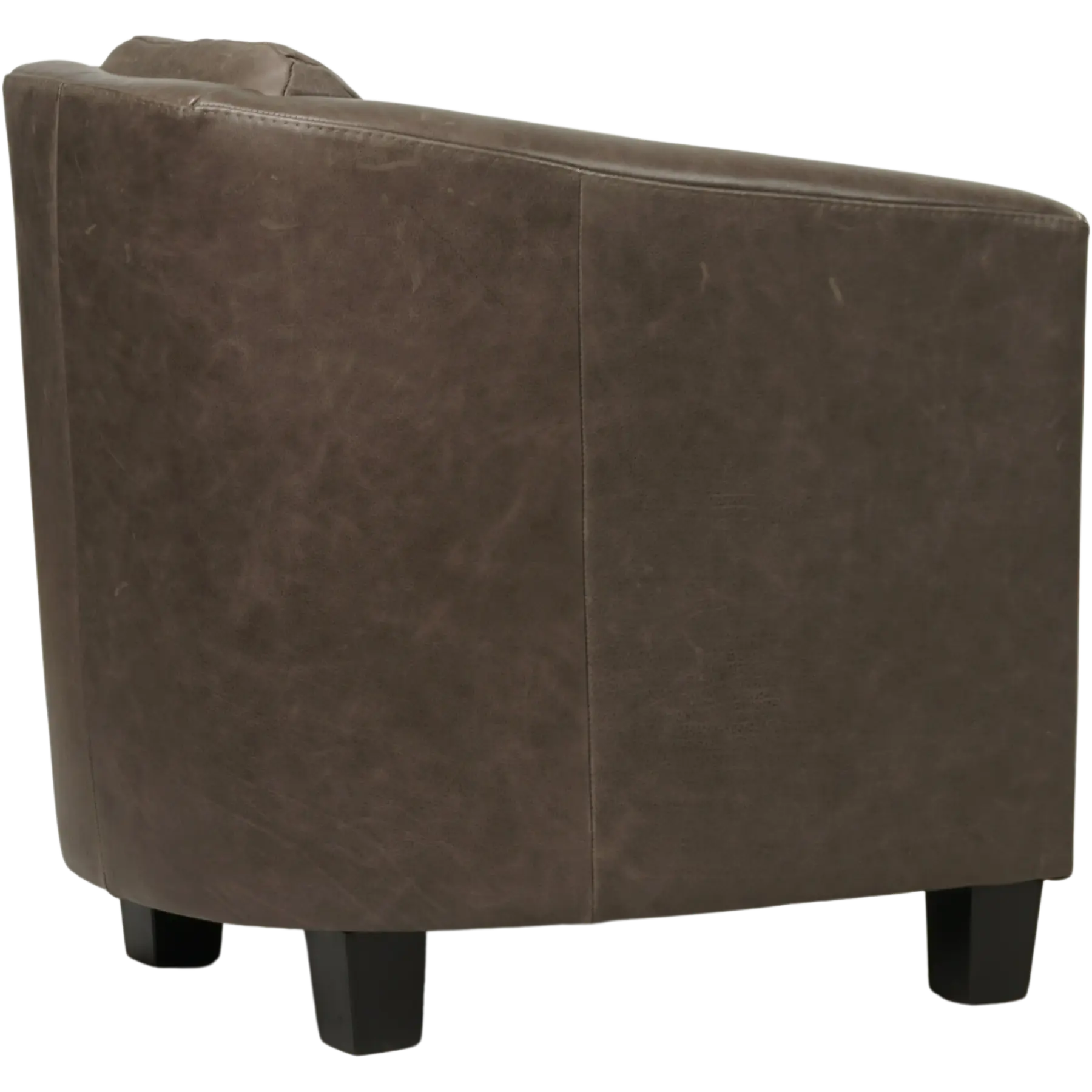 afbeelding van Leren fauteuil Press Special - Vintage Elephant (donkerbruin) - Poten hout zwart