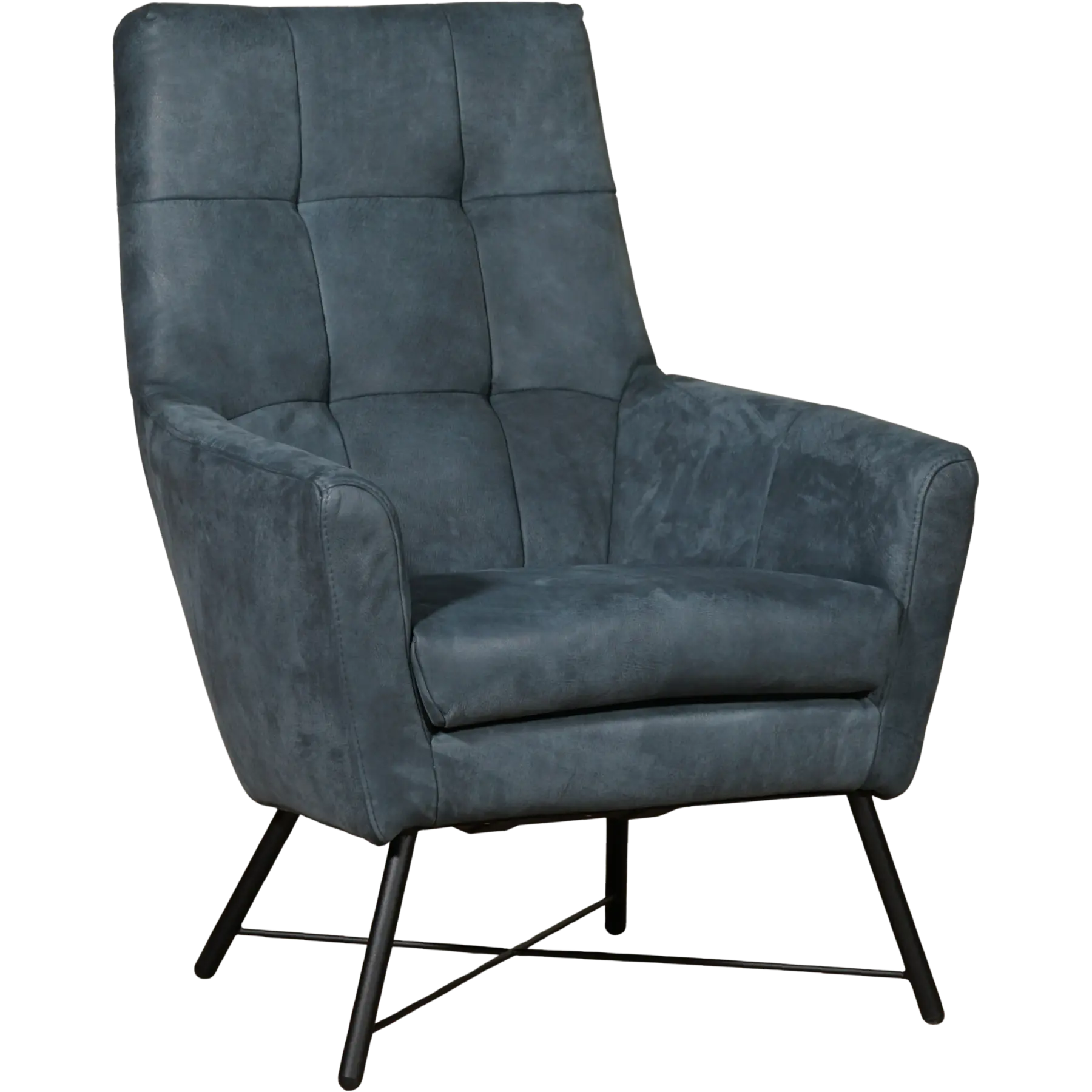 afbeelding van Leren fauteuil Proud - Kenia Denim (blauw)