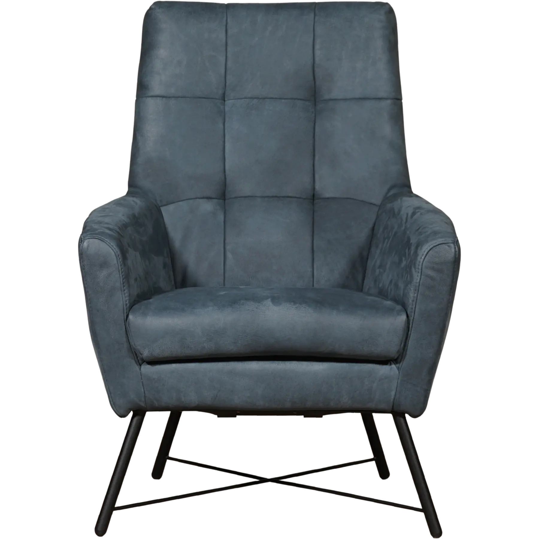 afbeelding van Leren fauteuil Proud - Kenia Denim (blauw)