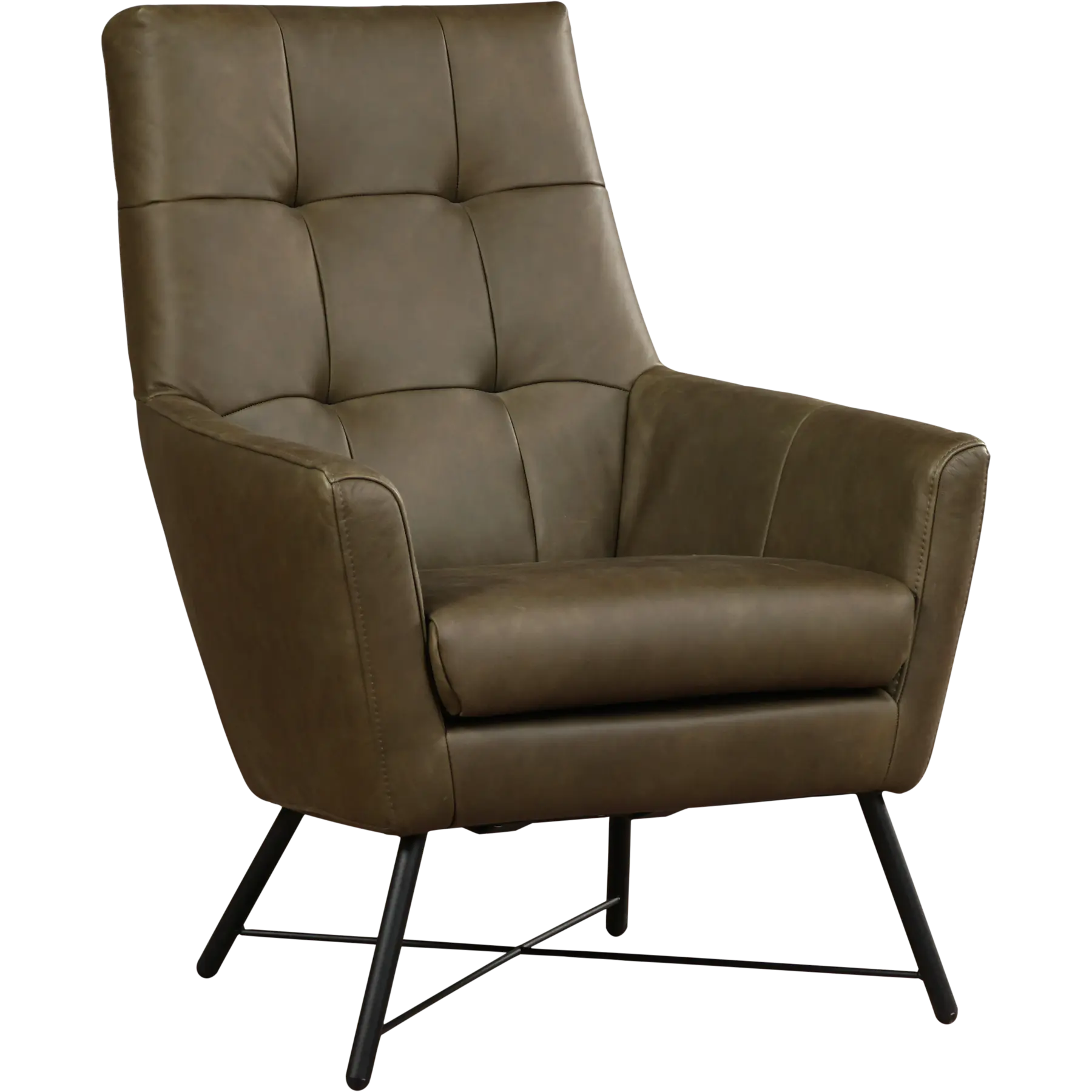 afbeelding van Leren fauteuil Proud - Rancho Green (olijf/groen)