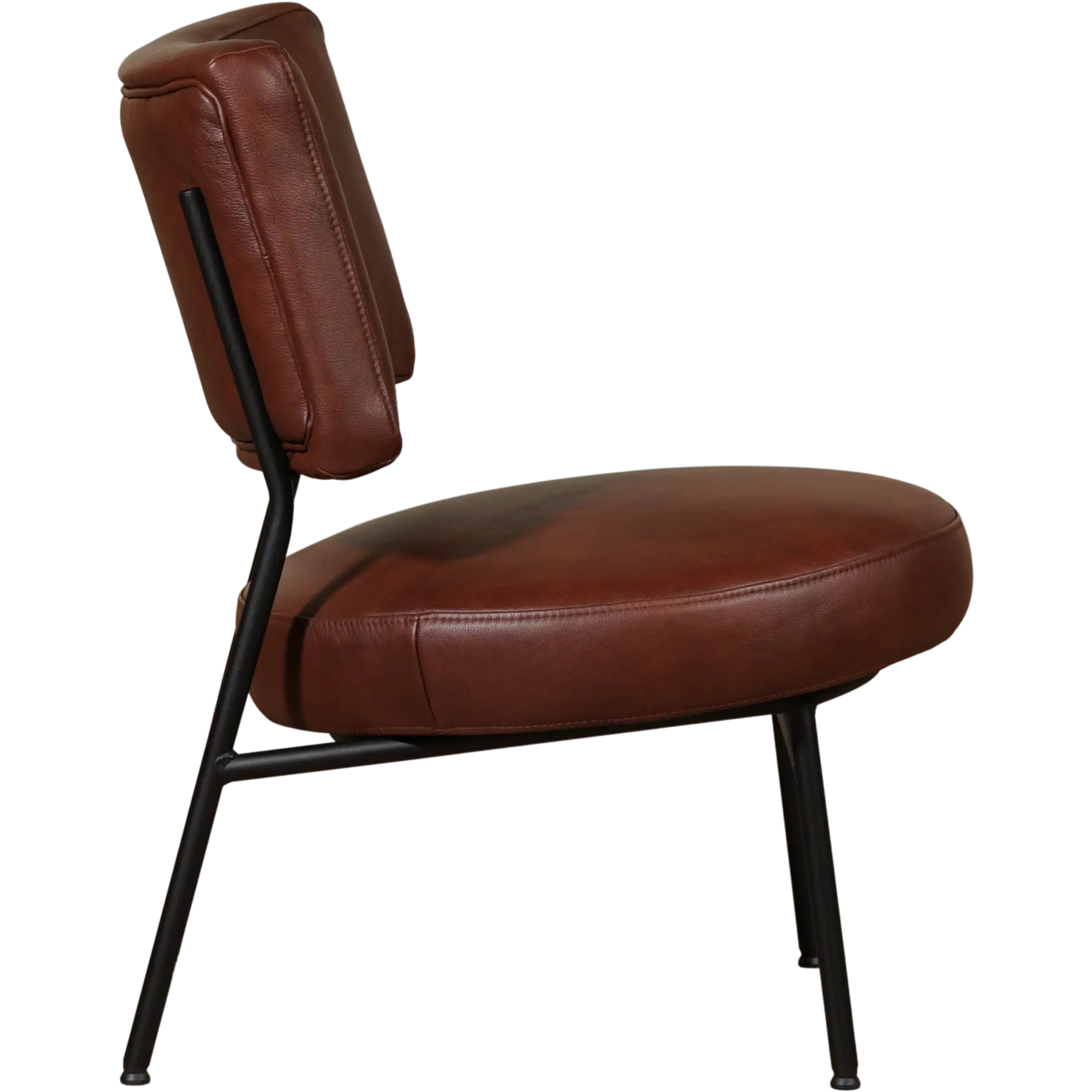 afbeelding van Leren fauteuil Rondo - Granada Cognac (donkercognac)