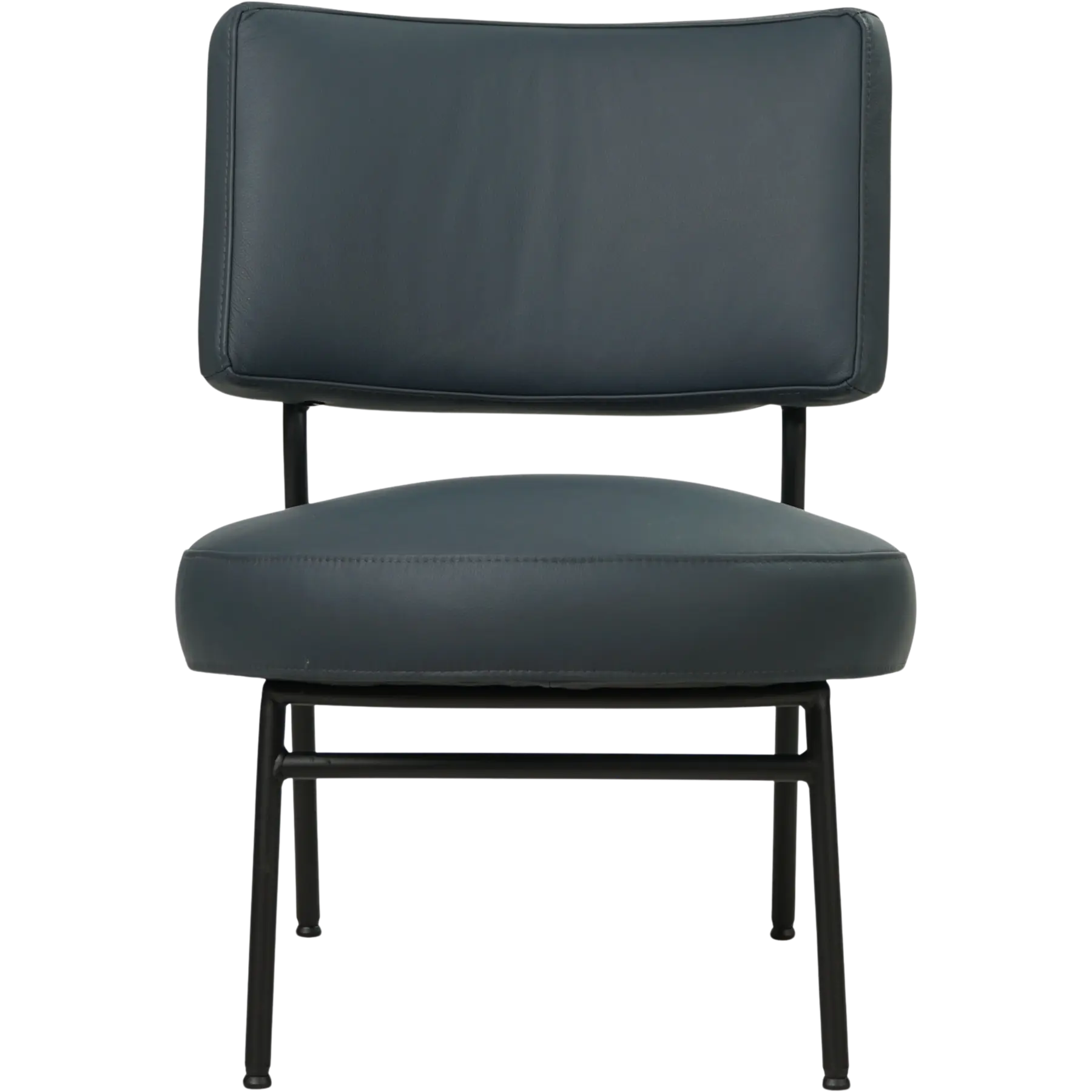 afbeelding van Leren fauteuil Rondo - Toledo Marine (blauw)
