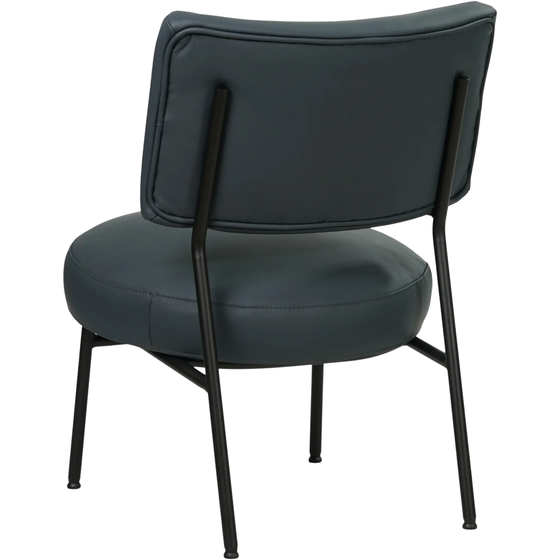 afbeelding van Leren fauteuil Rondo - Toledo Marine (blauw)