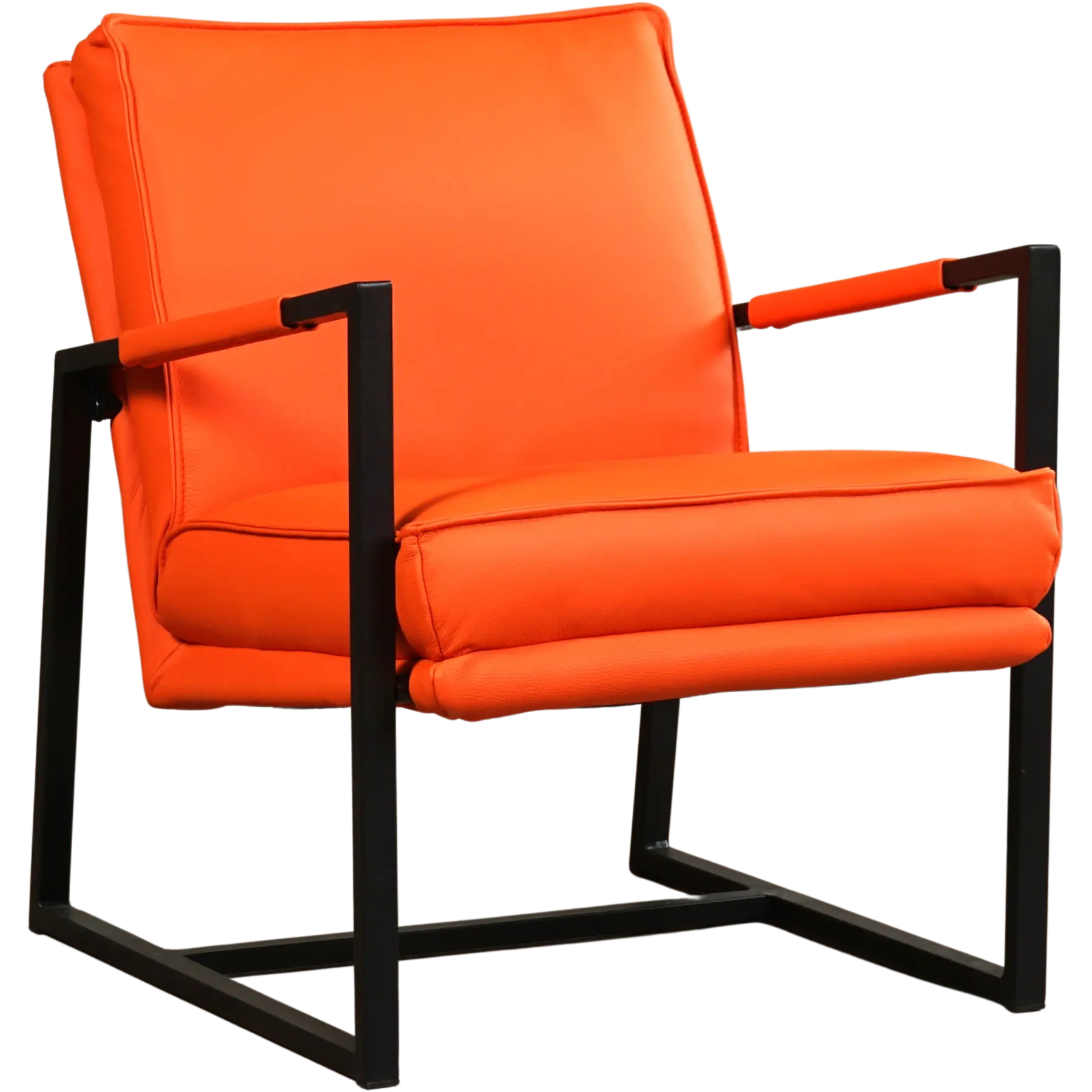 afbeelding van Leren fauteuil Secret - Toledo Orange (oranje)