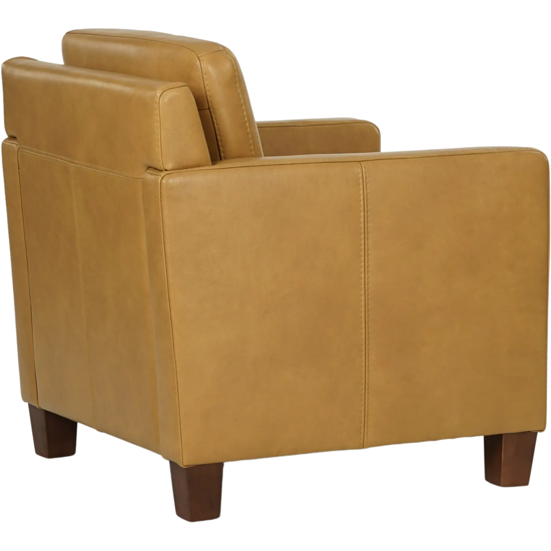 afbeelding van Leren fauteuil Smart - Granada Amber (cognac) - Poten hout bruin
