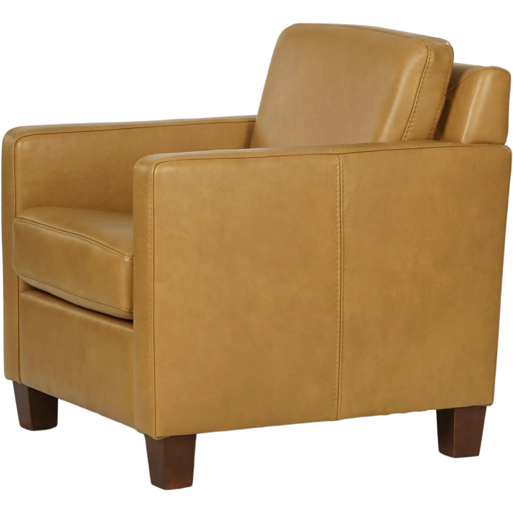 afbeelding van Leren fauteuil Smart - Granada Amber (cognac) - Poten hout bruin