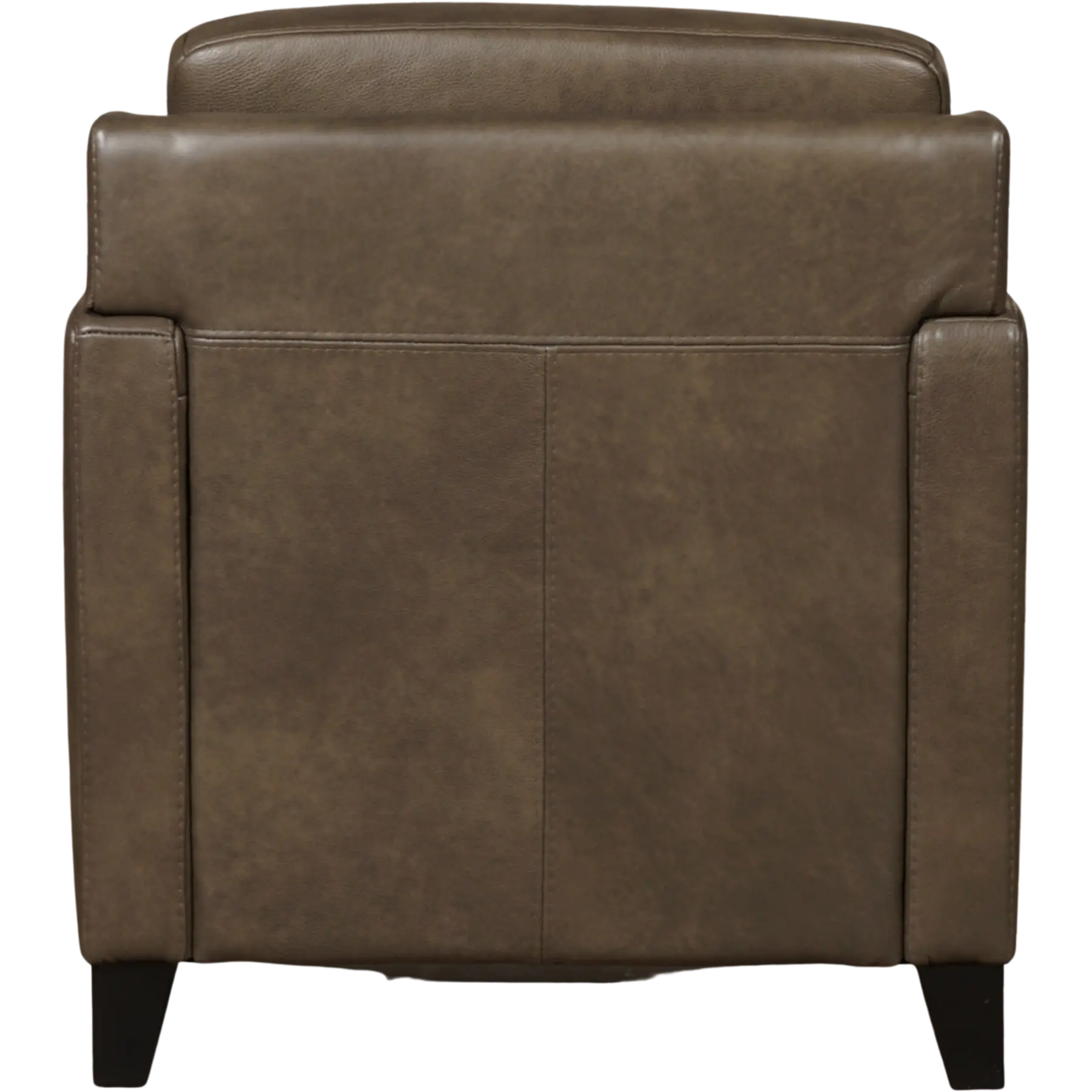 afbeelding van Leren fauteuil Smart - Granada Ash (grijs/bruin) - Poten hout zwart