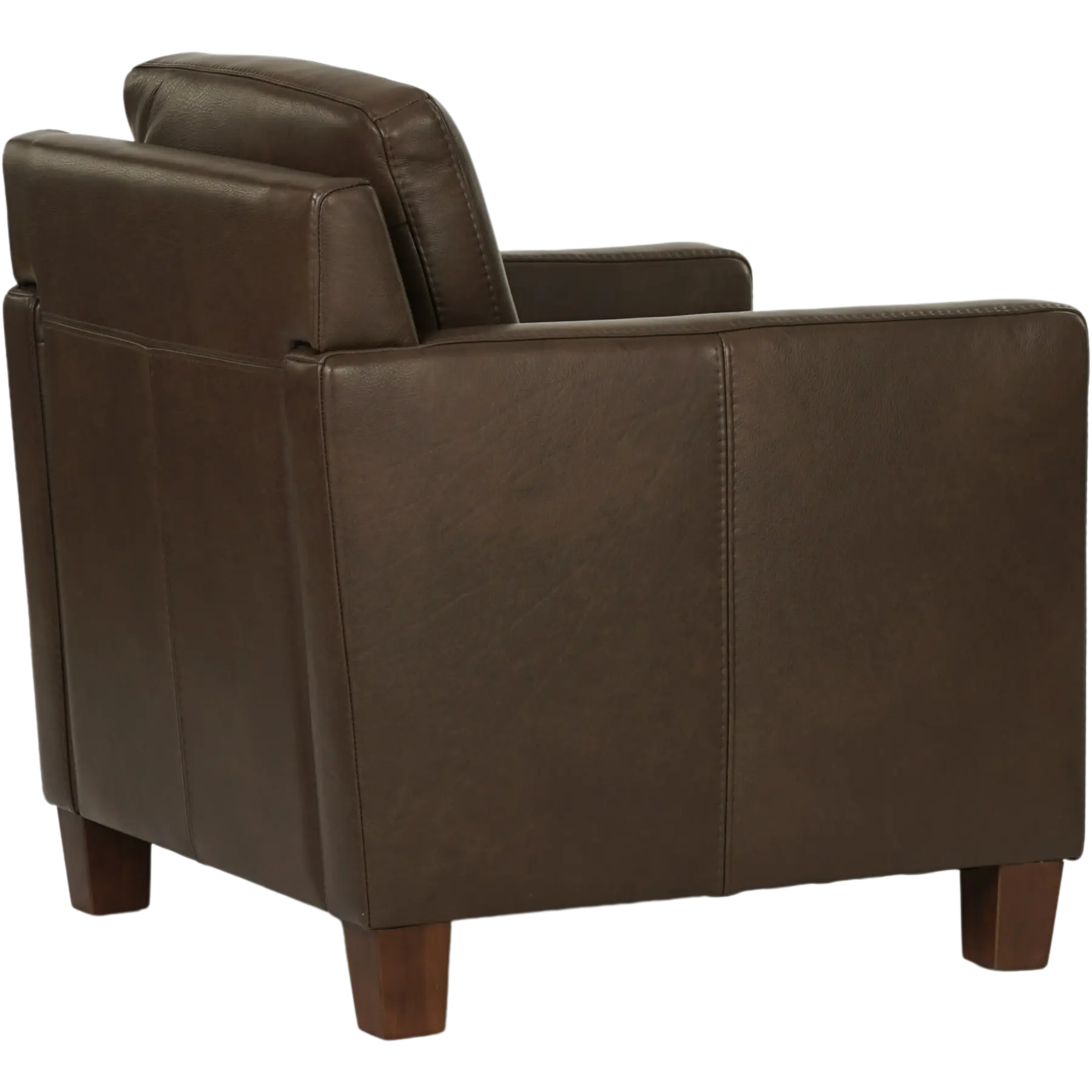afbeelding van Leren fauteuil Smart - Granada Chocolate (bruin) - Poten hout bruin