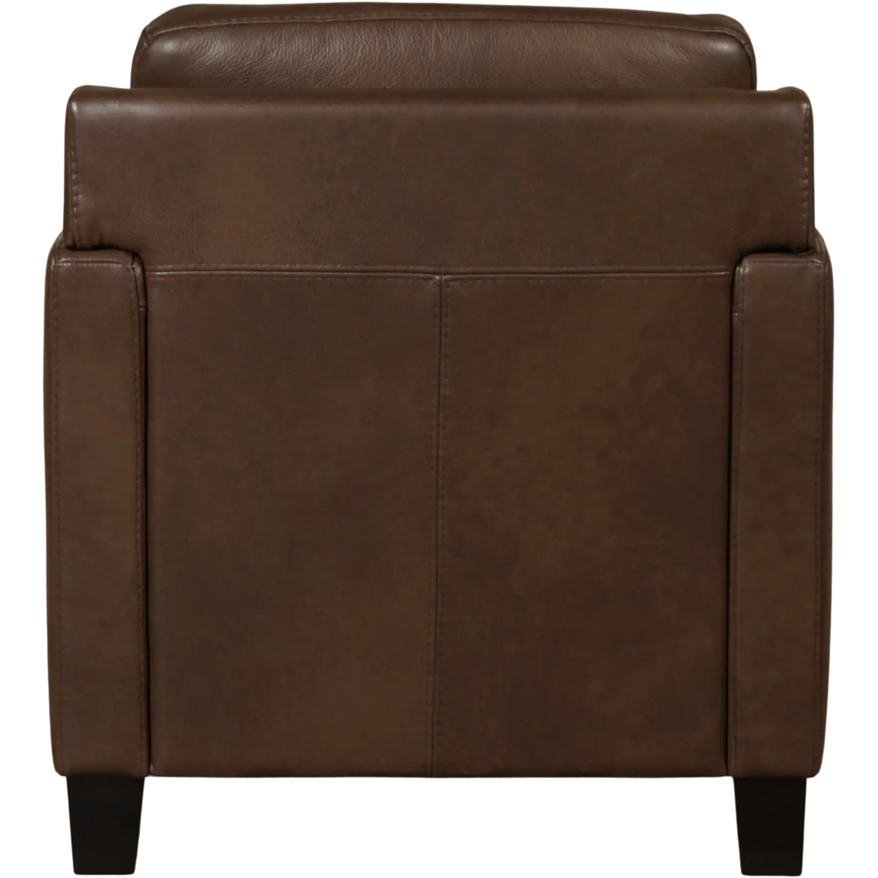 afbeelding van Leren fauteuil Smart - Granada Chocolate (bruin) - Poten hout zwart