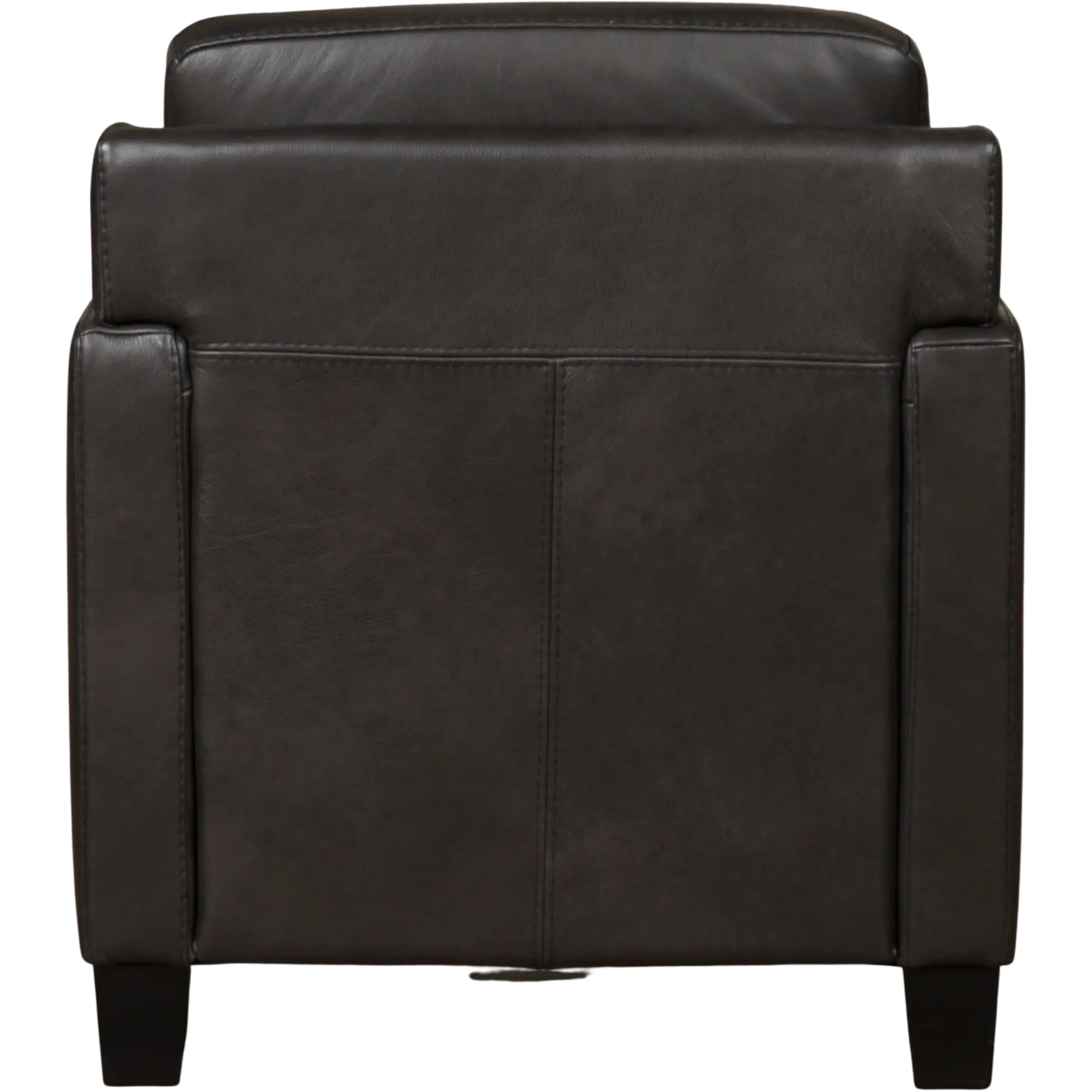 afbeelding van Leren fauteuil Smart - Granada Graphite (donkergrijs) - Poten hout zwart