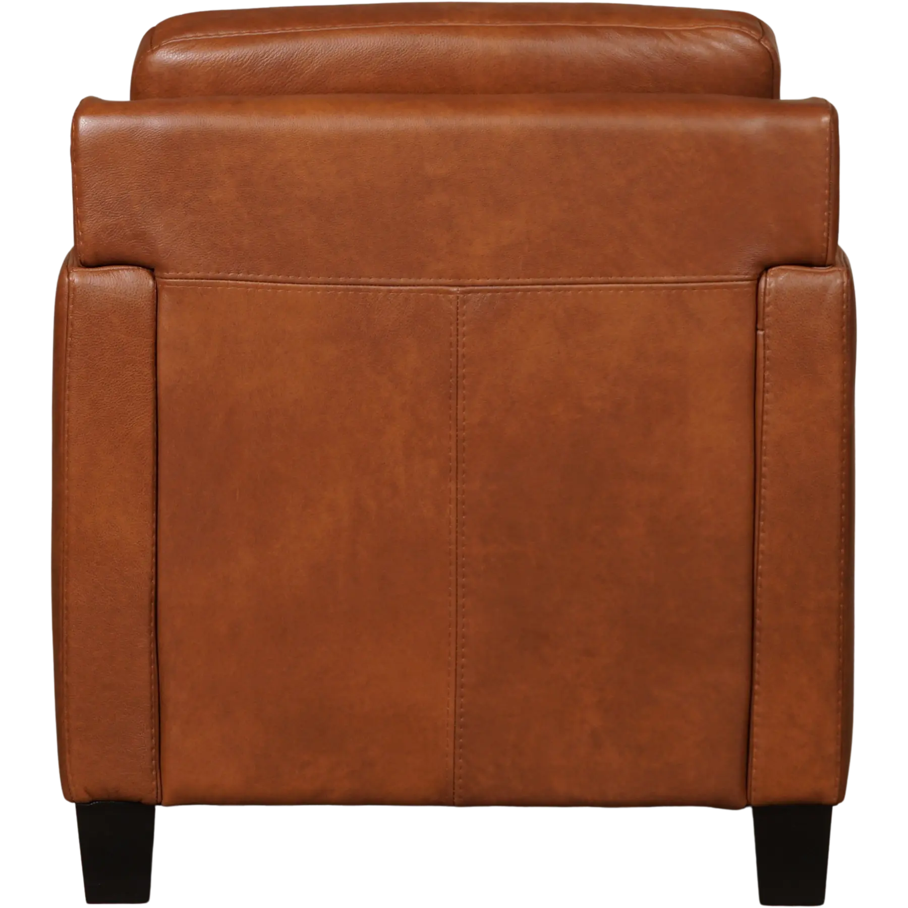 afbeelding van Leren fauteuil Smart - Granada Savannah (cognac) - Poten hout zwart