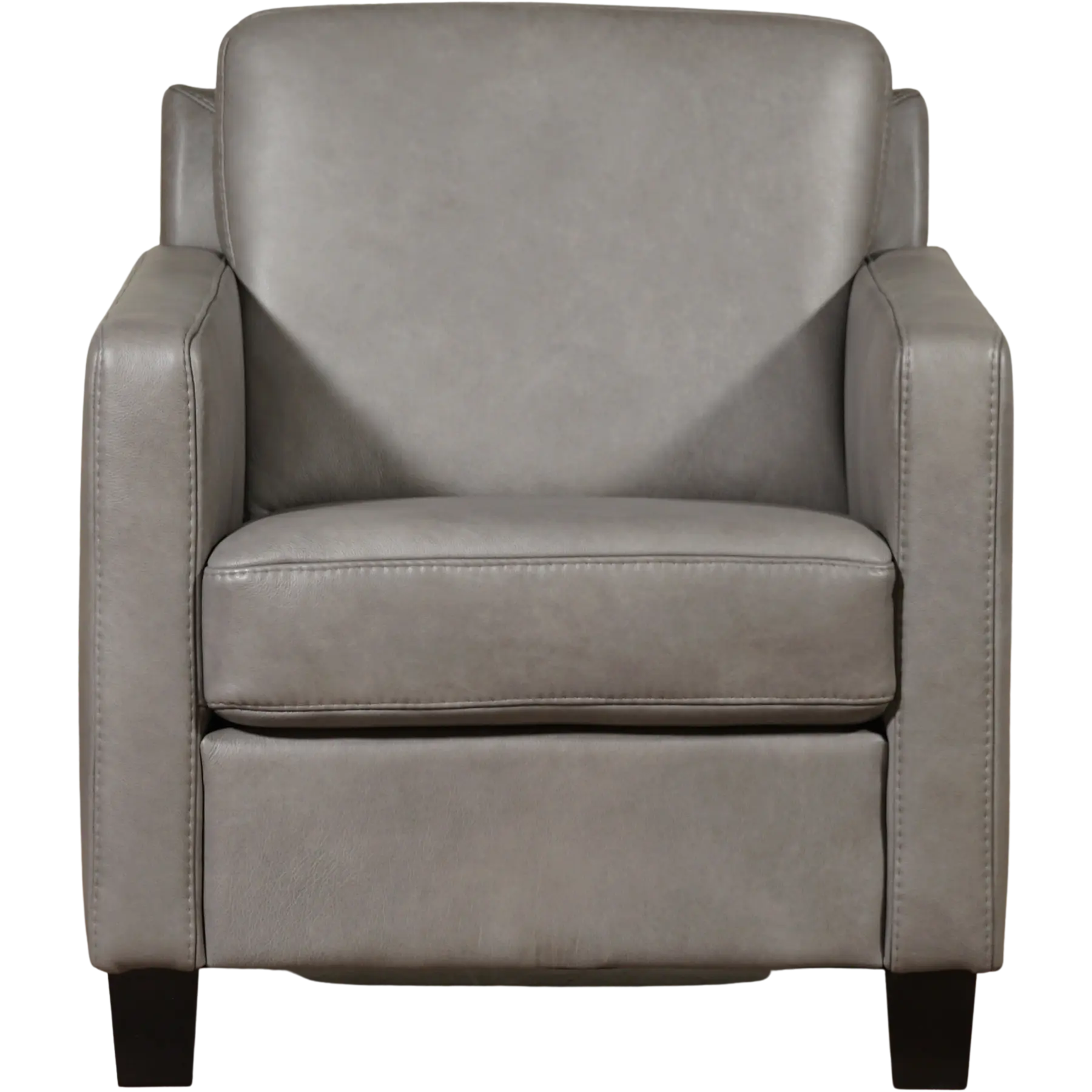 afbeelding van Leren fauteuil Smart - Granada Steel (grijs) - Poten hout zwart