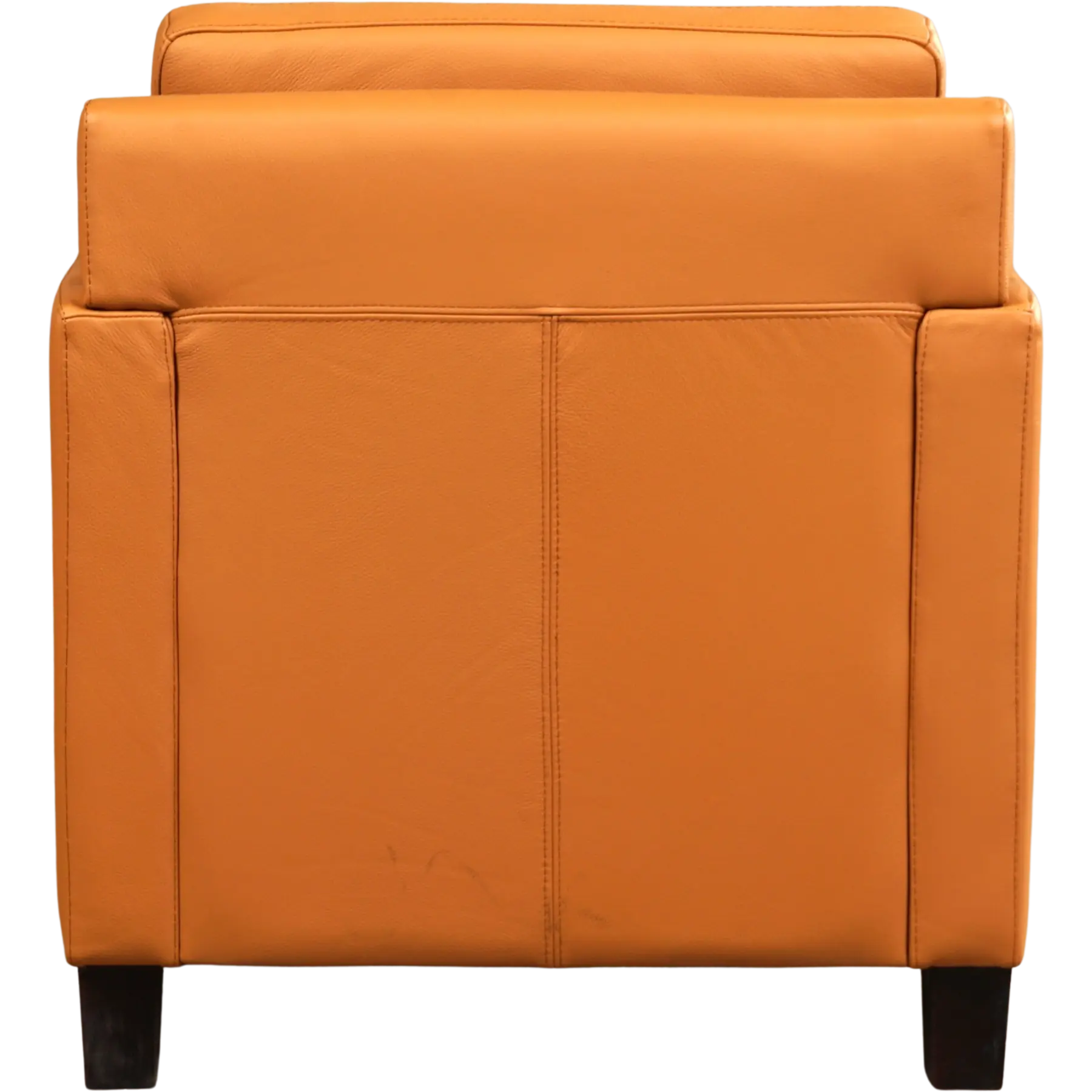 afbeelding van Leren fauteuil Smart - Toledo Sabbia (lichtcognac) - Poten hout bruin