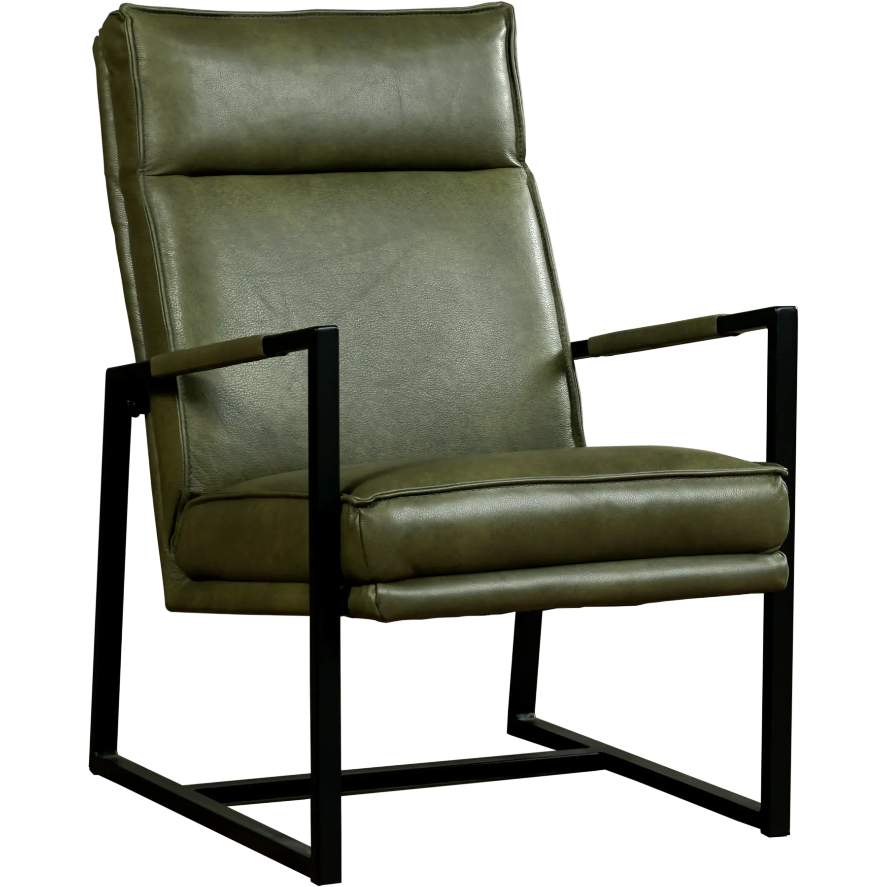 afbeelding van Leren fauteuil Square