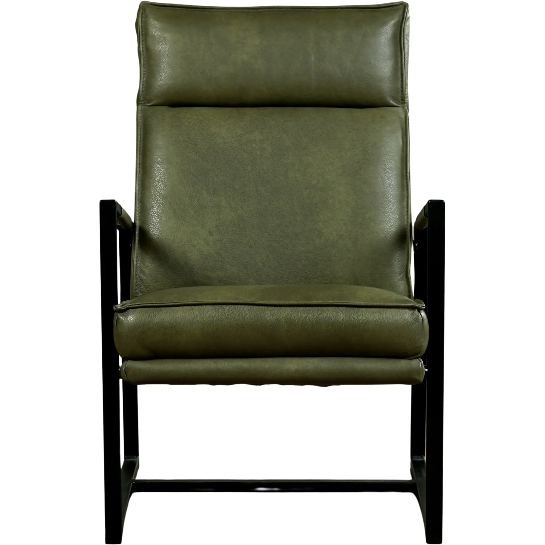 afbeelding van Leren fauteuil Square - Granada Moss (olijf/groen)