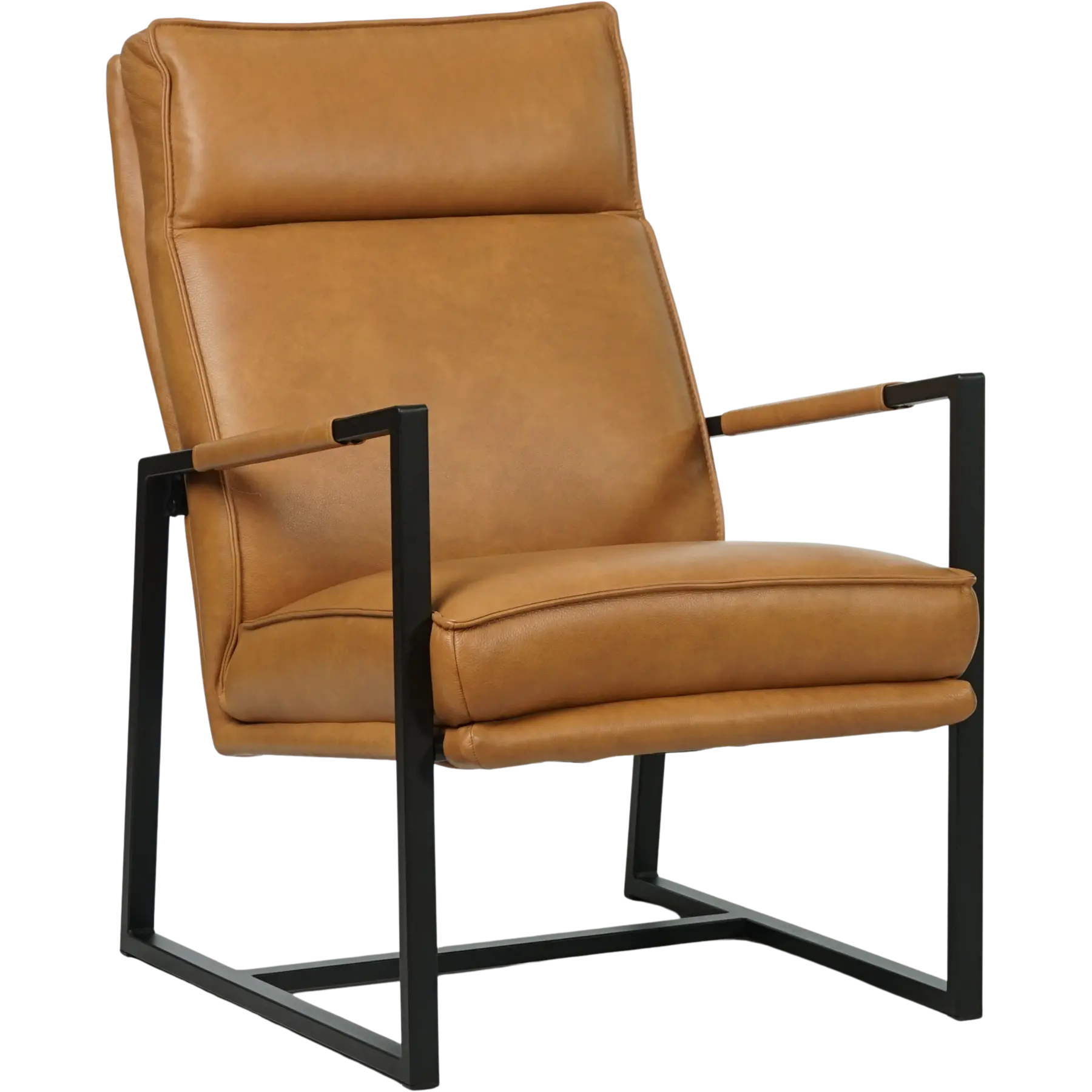 afbeelding van Leren fauteuil Square - Granada Sahara (cognac)