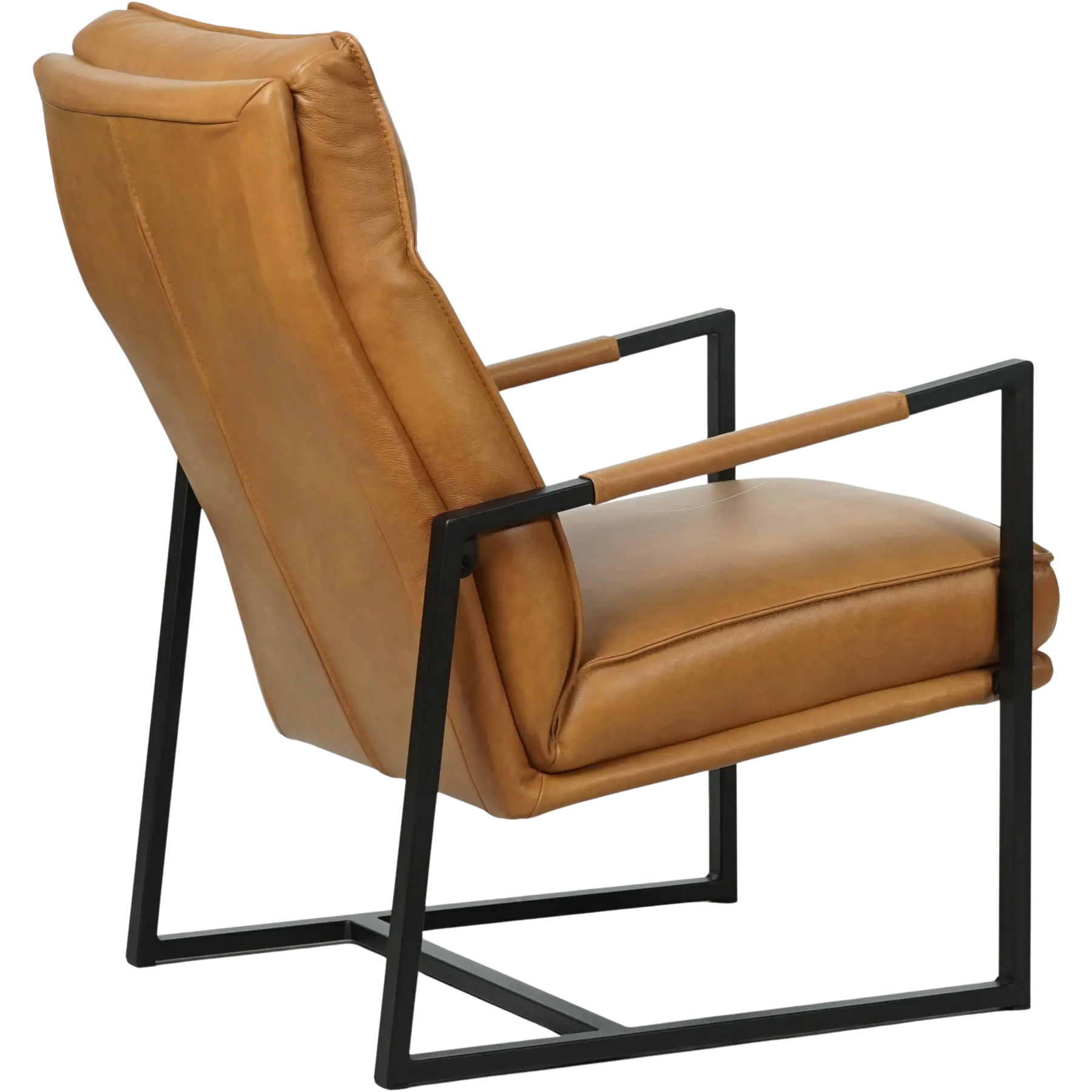 afbeelding van Leren fauteuil Square - Granada Sahara (cognac)