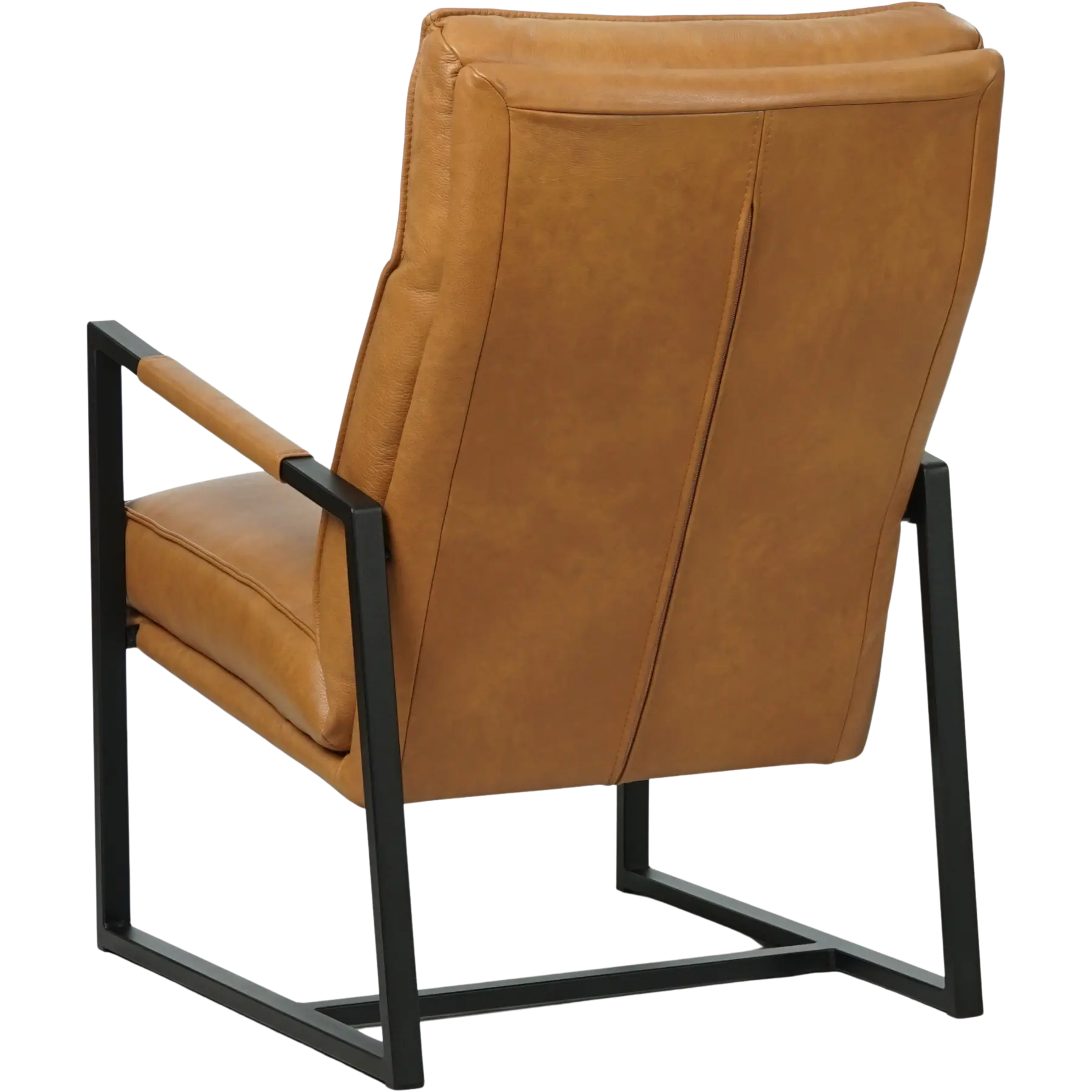 afbeelding van Leren fauteuil Square - Granada Sahara (cognac)