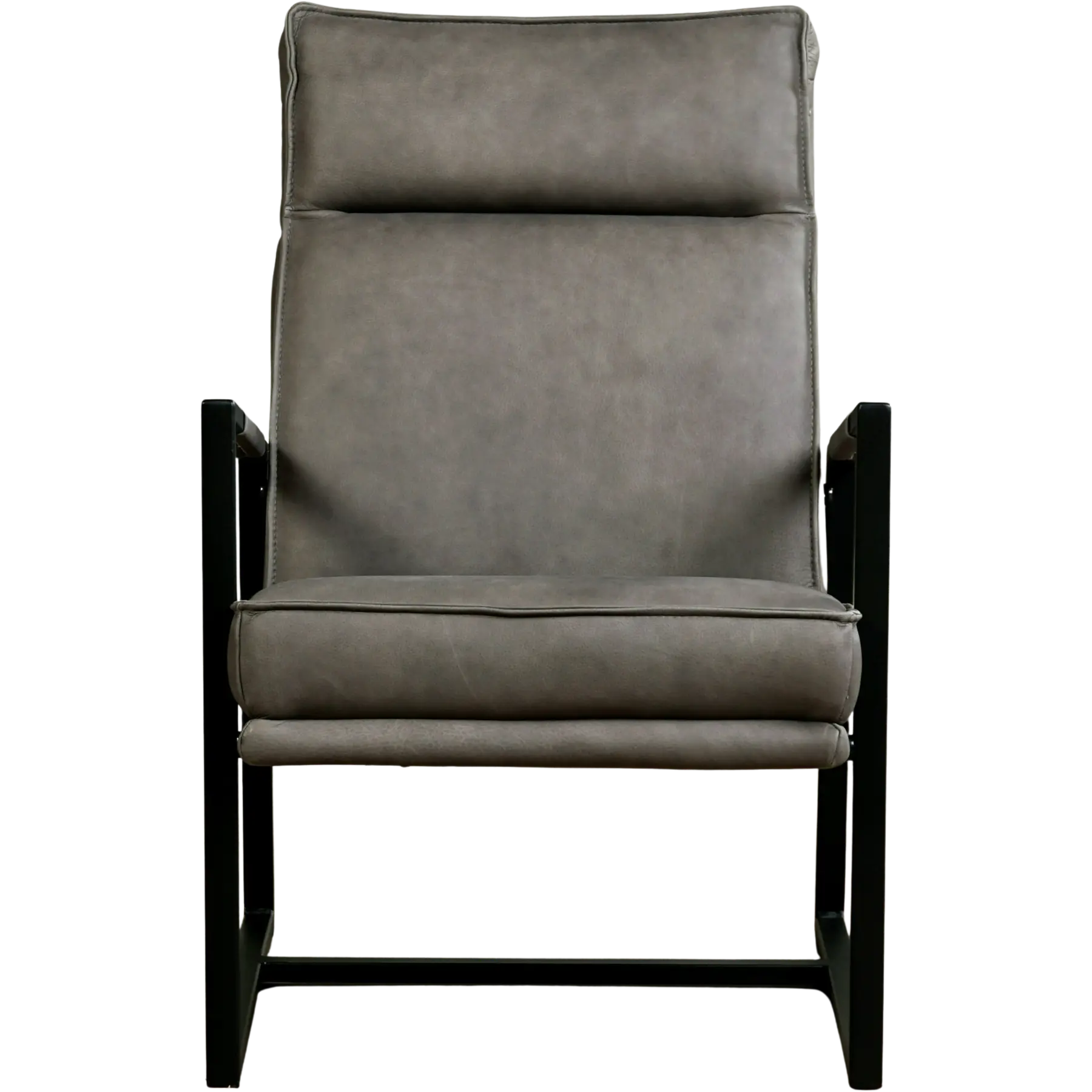 afbeelding van Leren fauteuil Square - Rancho Steel (grijs)