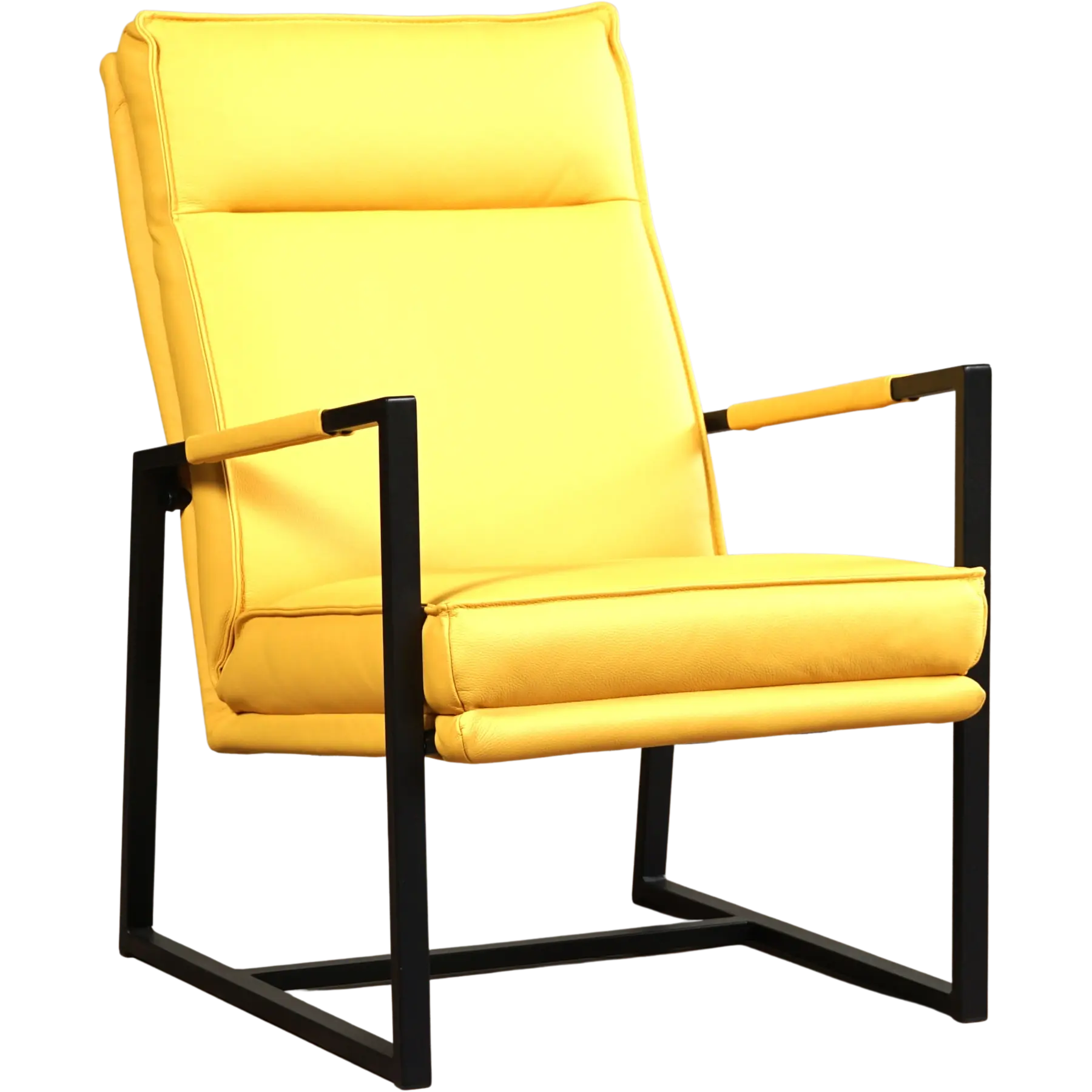 afbeelding van Leren fauteuil Square - Toledo Giallo (geel)