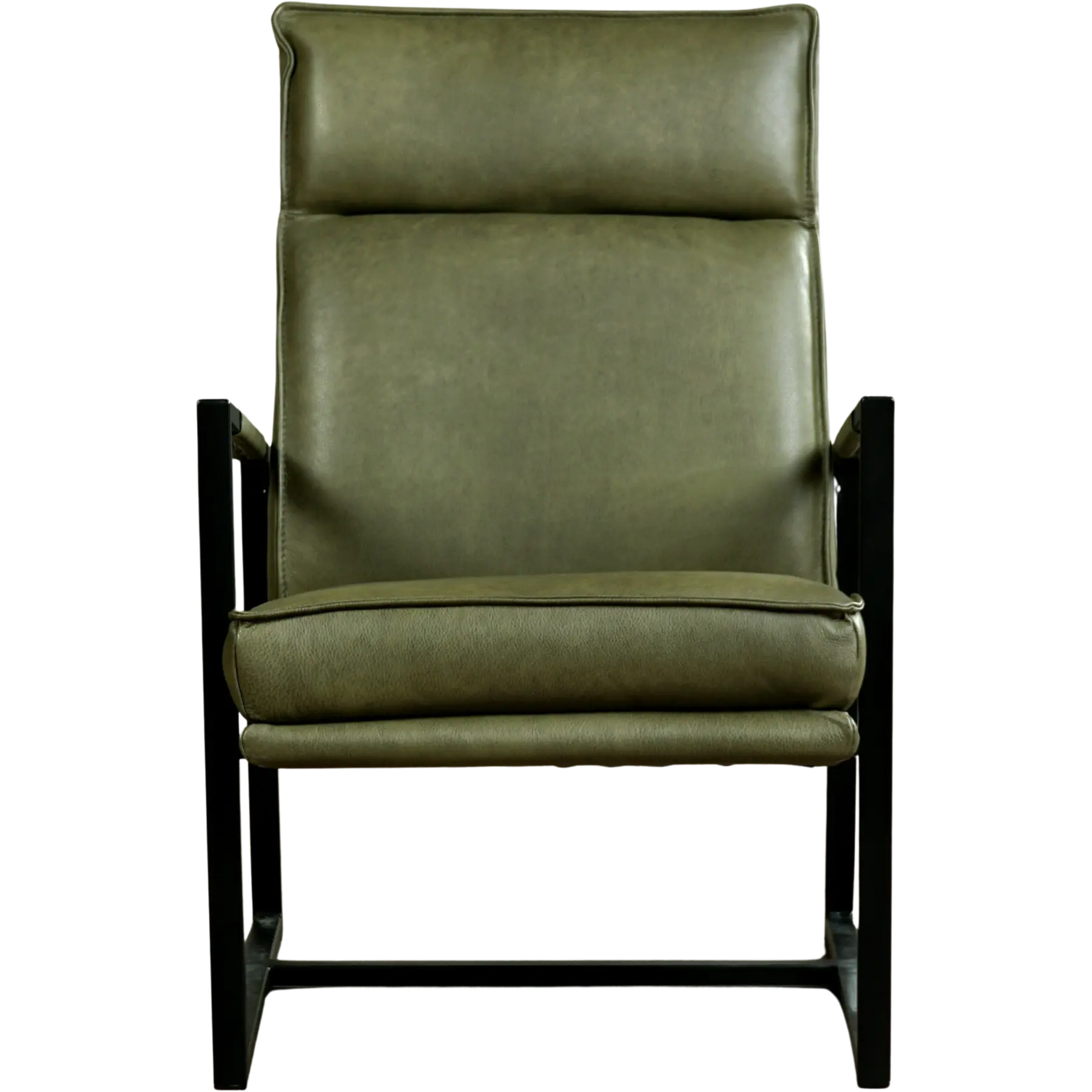 afbeelding van Leren fauteuil Square - Vintage Olive (olijf/groen)