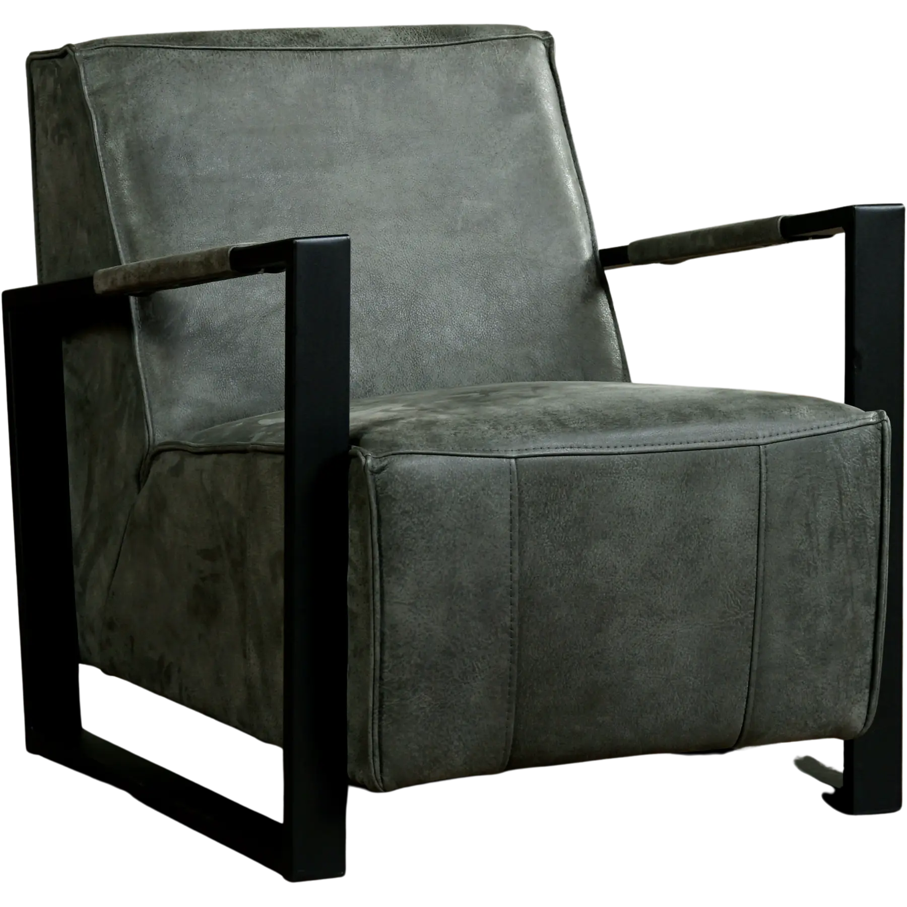 afbeelding van Leren fauteuil Touch - Kenia Antracite (grijs)