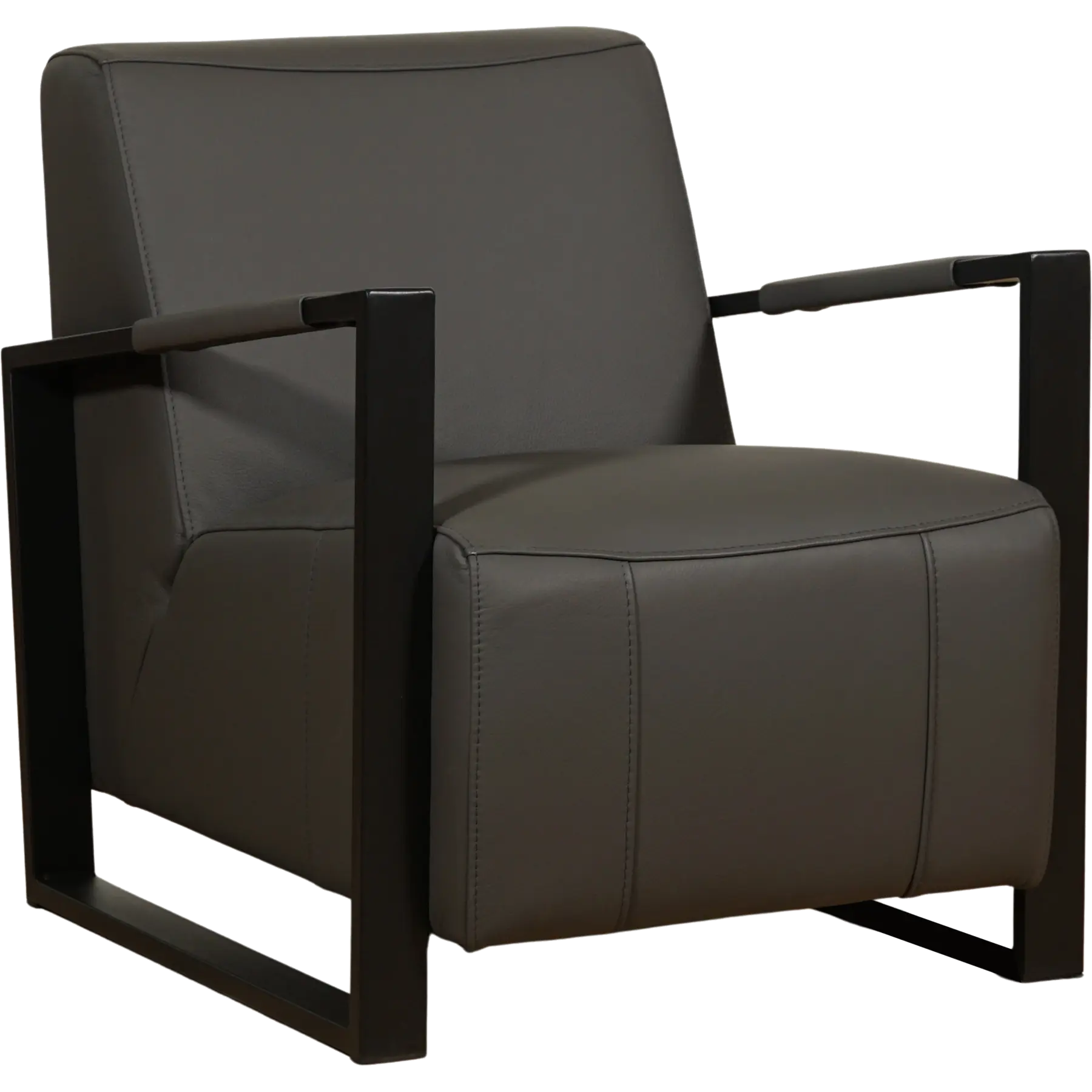 afbeelding van Leren fauteuil Touch - Toledo Antracite (donkergrijs)