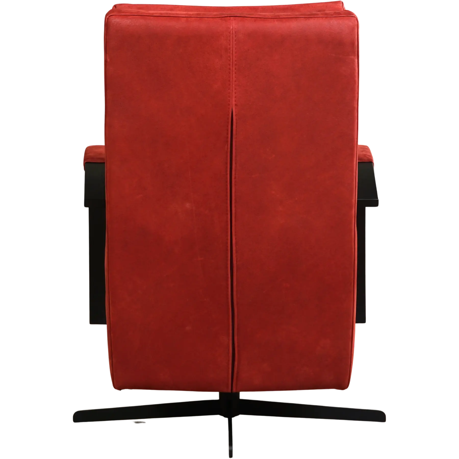 afbeelding van Set van 2 Leren draaifauteuils Award - Kenia Burgundy (rood) - Stervoet zwart