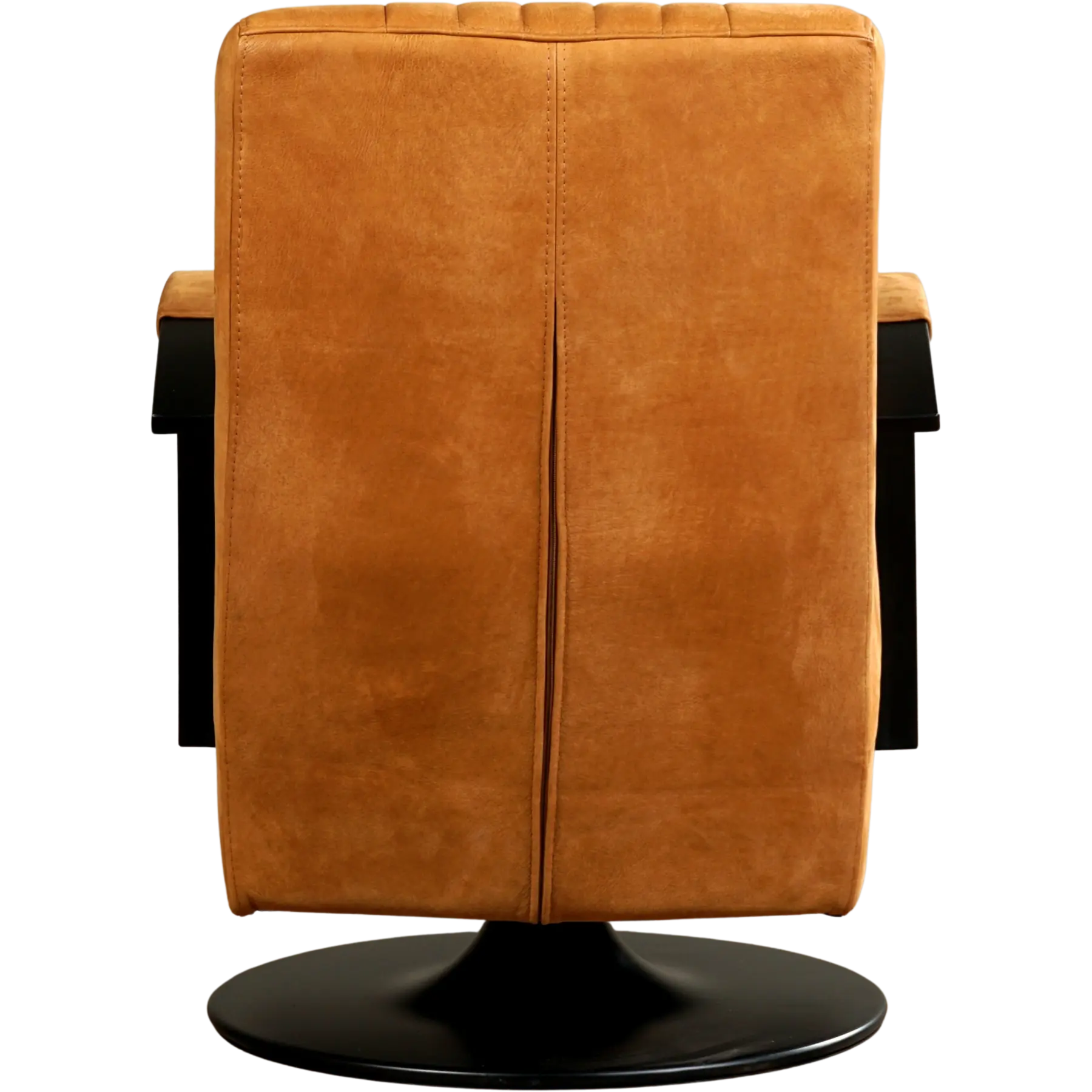 afbeelding van Set van 2 Leren draaifauteuils Galaxy - Kenia Cognac (cognac) - Schotelvoet zwart