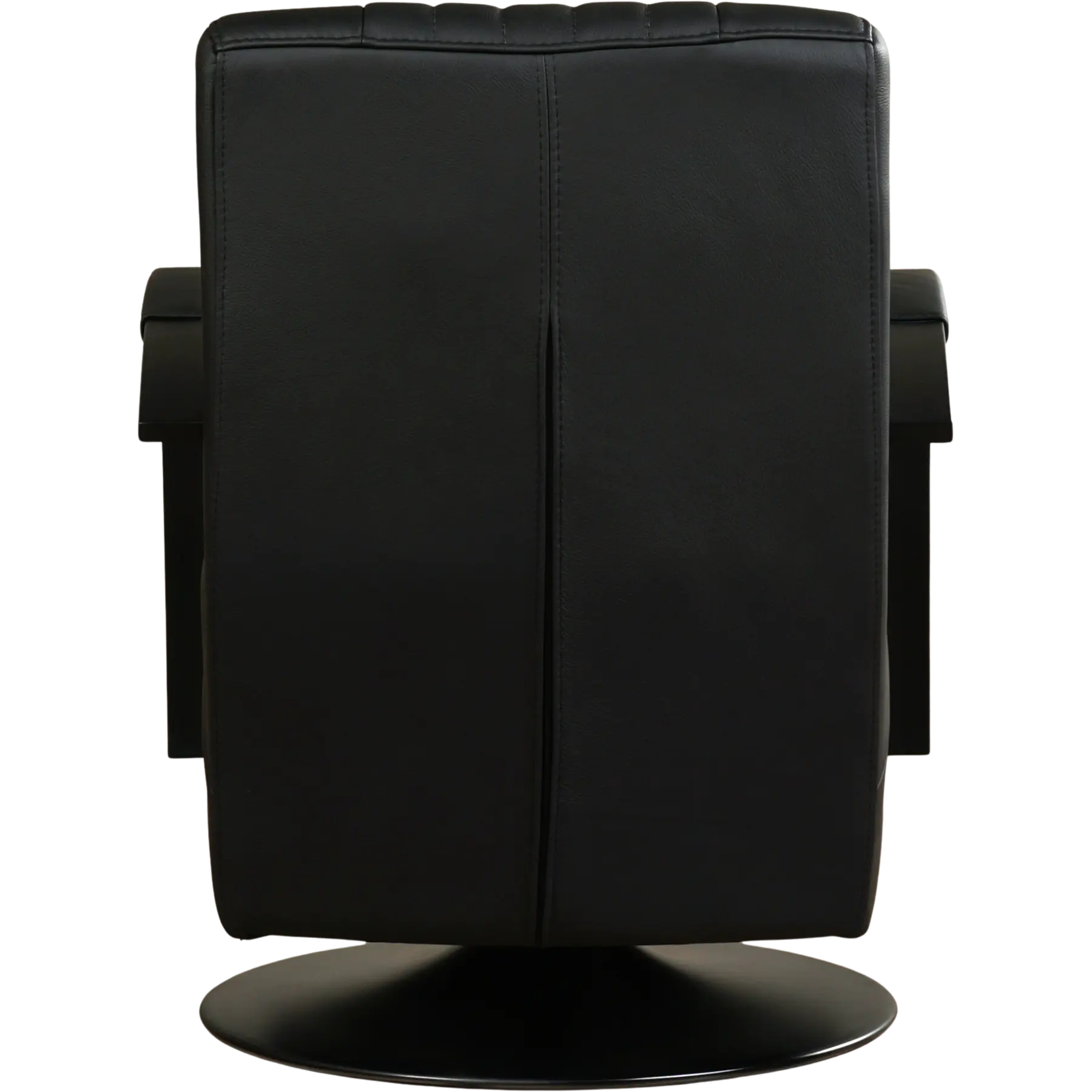 afbeelding van Set van 2 Leren draaifauteuils Galaxy - Toledo Nero (zwart) - Schotelvoet zwart